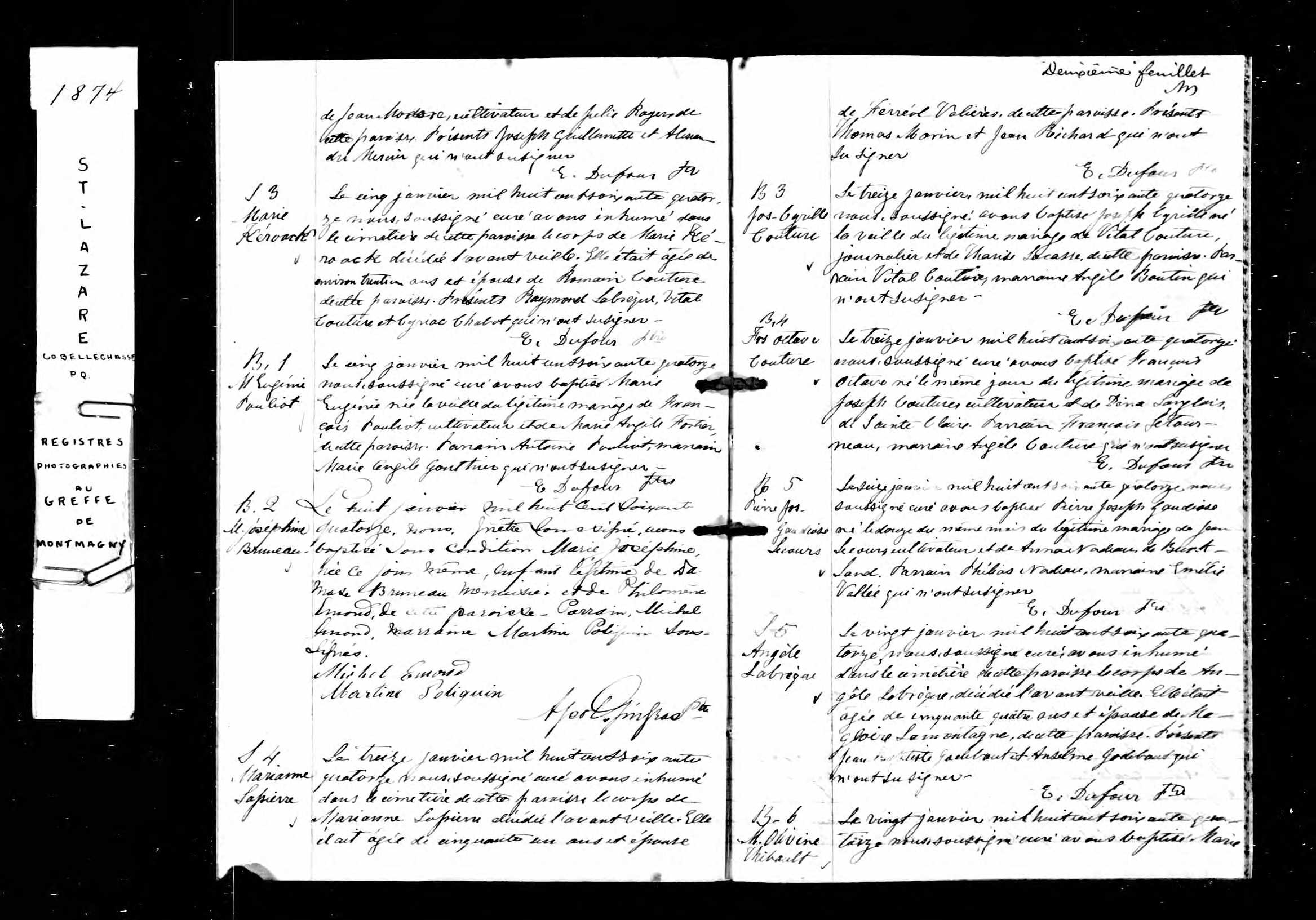 Acte de sépulture
