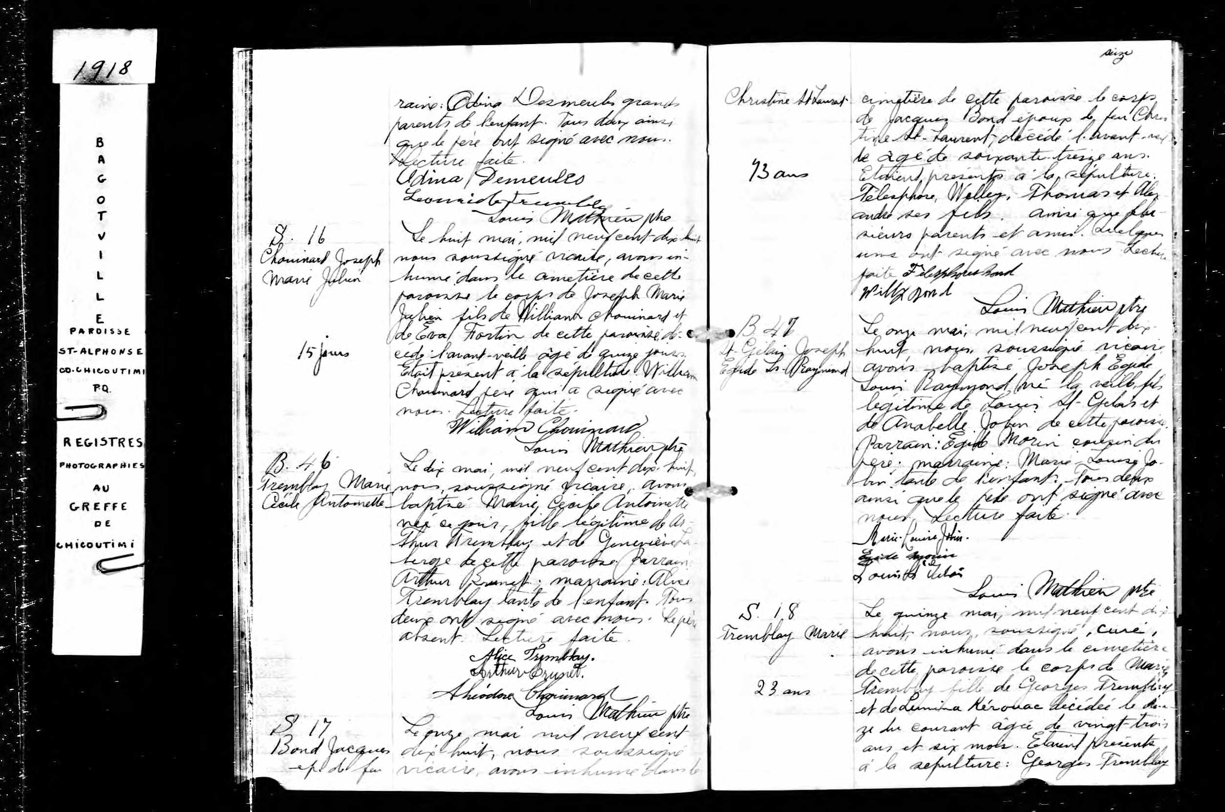  Acte de sépulture