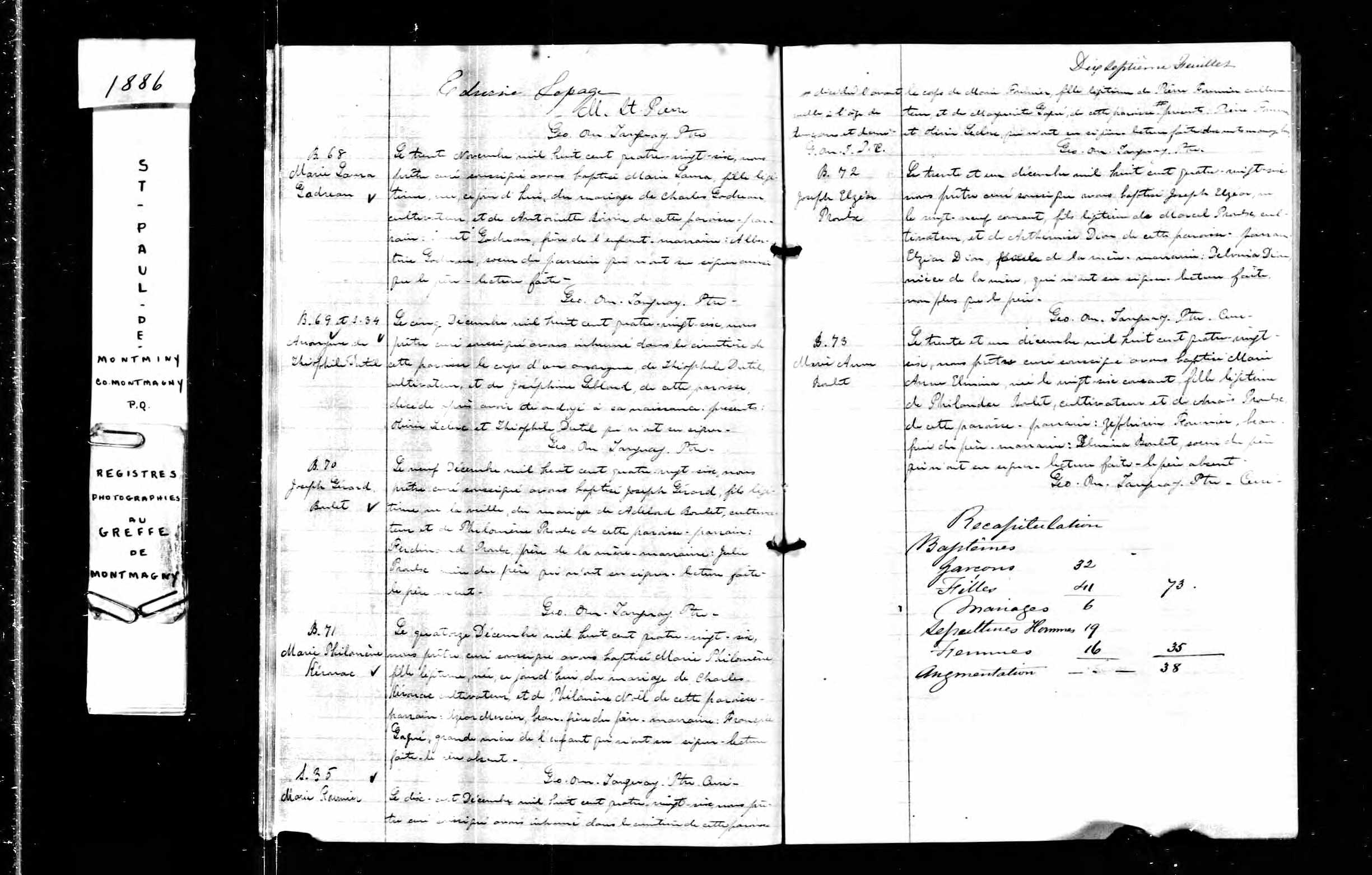 Acte de baptême Acte de baptême
