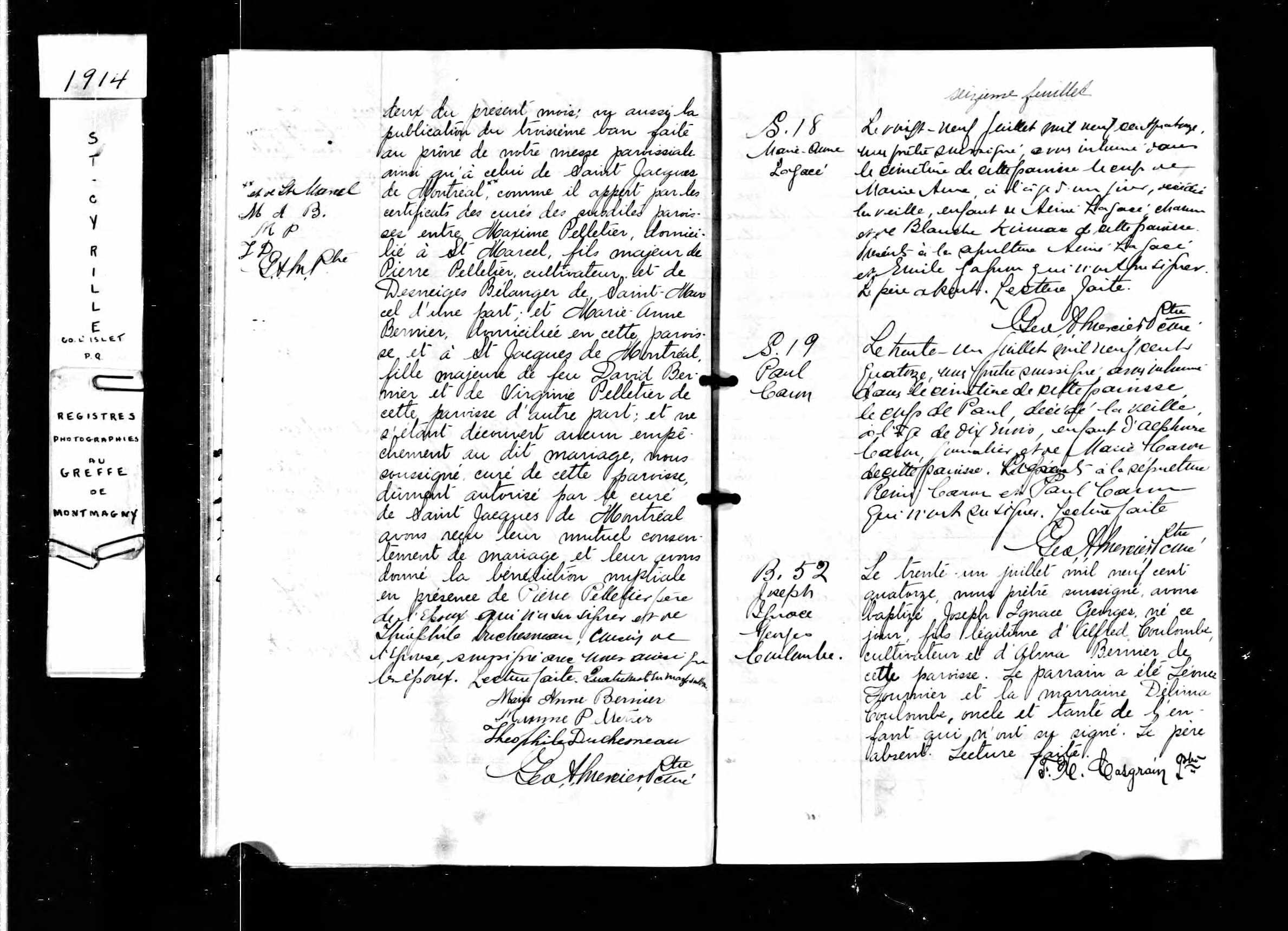 Acte de sépulture