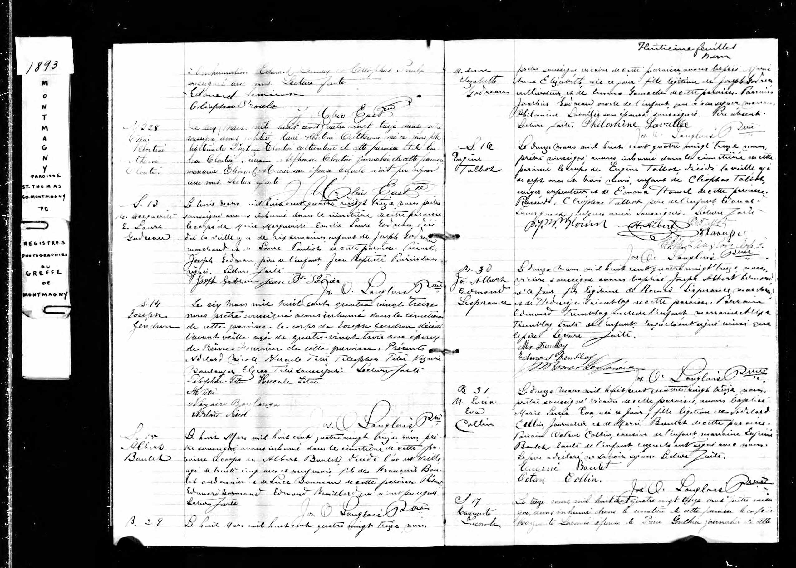  Acte de sépulture