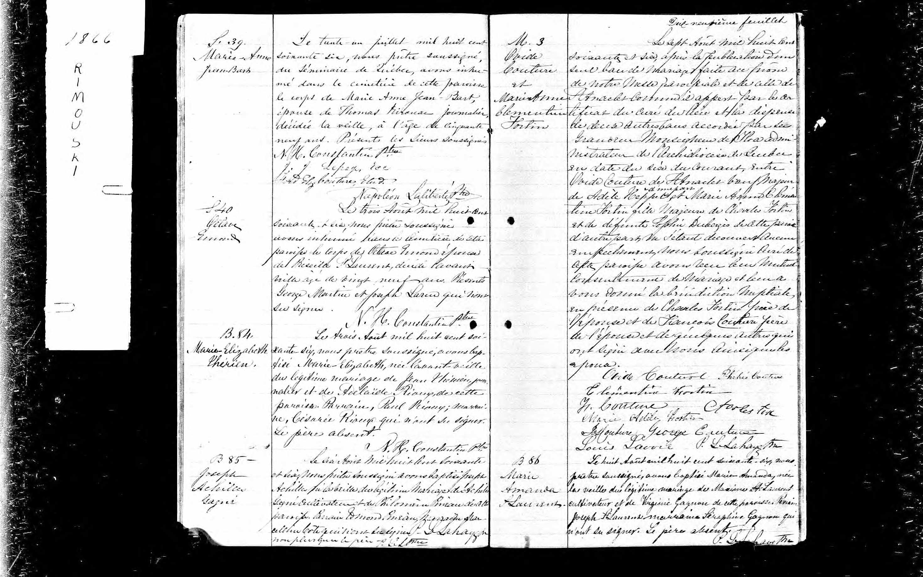 Acte de sépulture Acte de sépulture