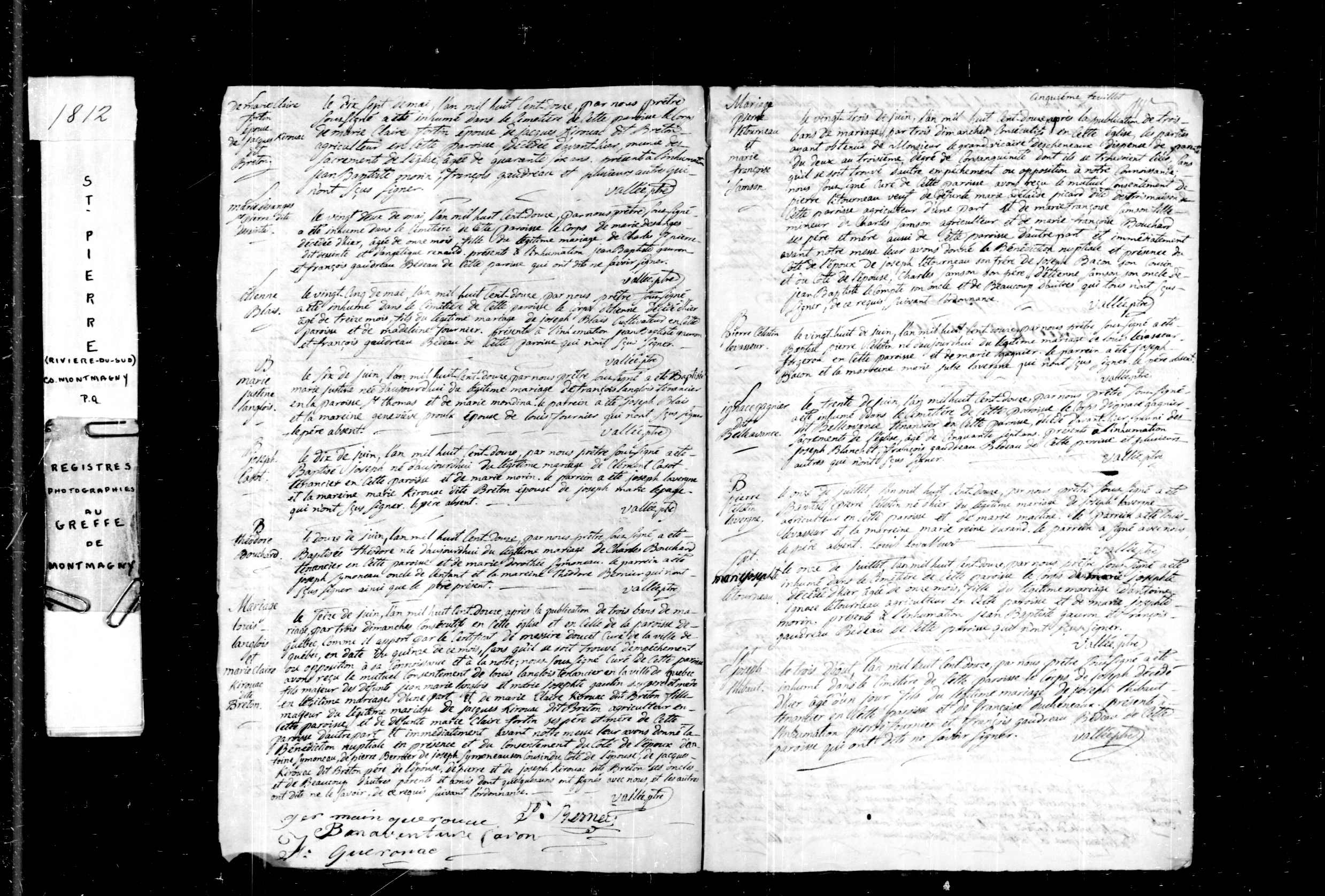 Acte de sépulture