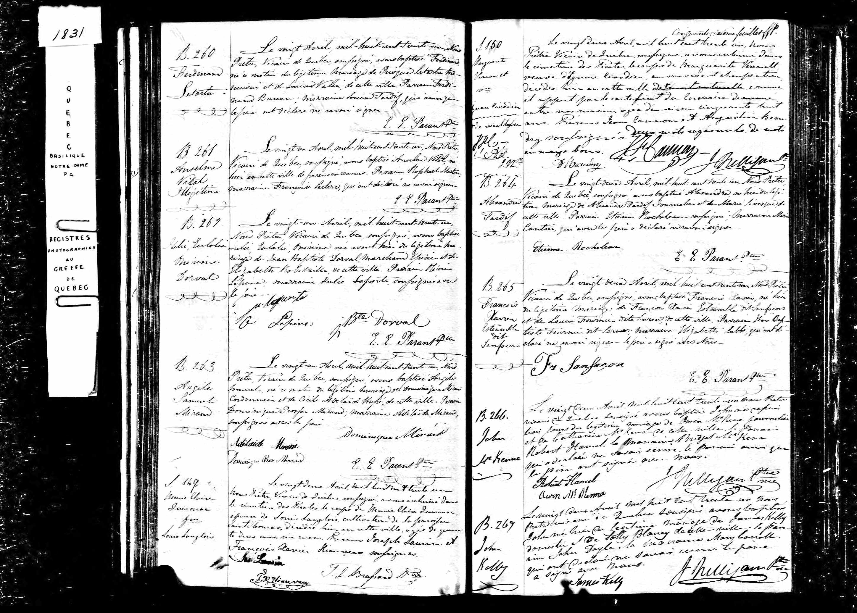 Acte de sépulture