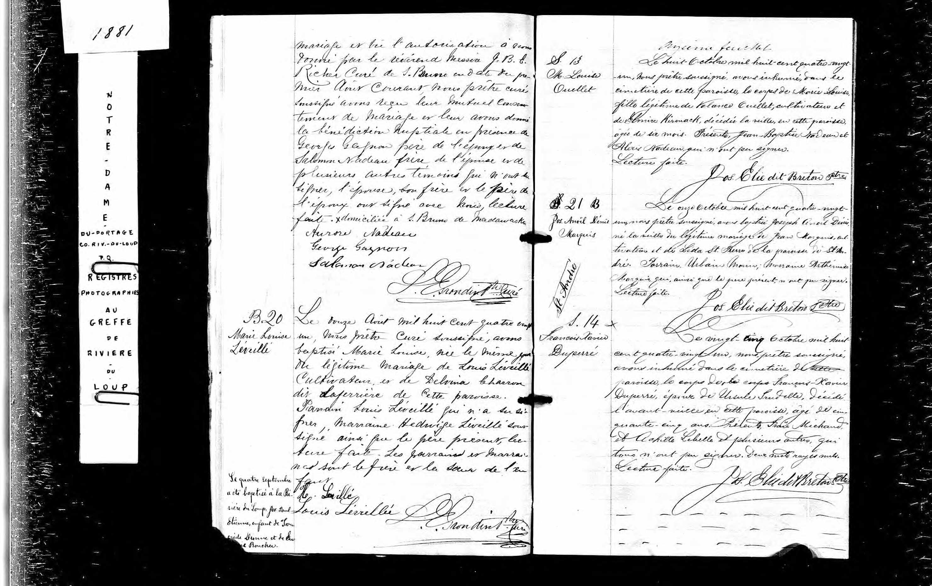 Acte de sépulture