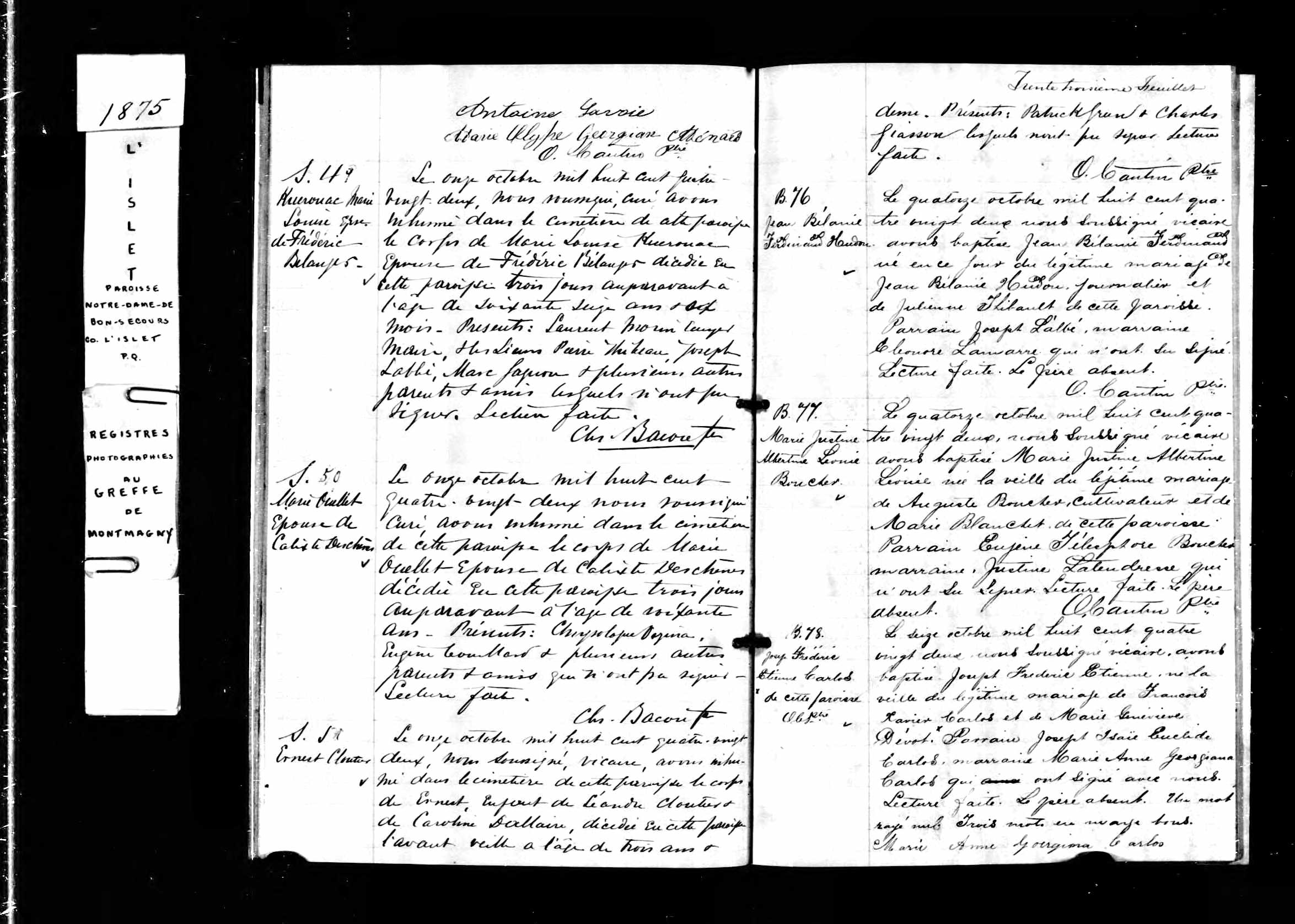 Acte de sépulture Acte de sépulture