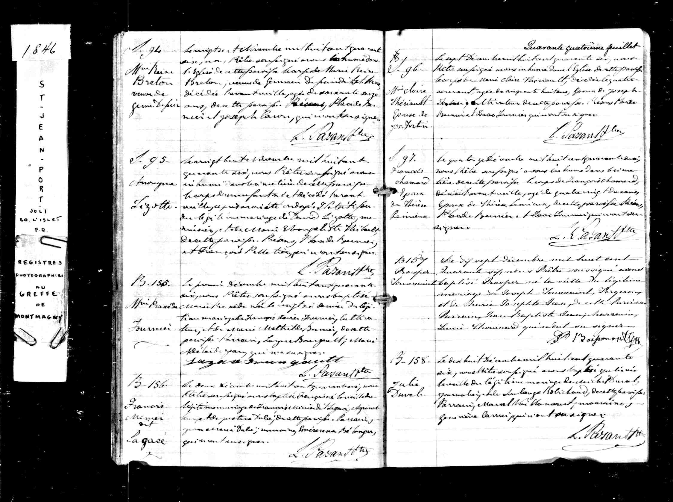 Acte de sépulture