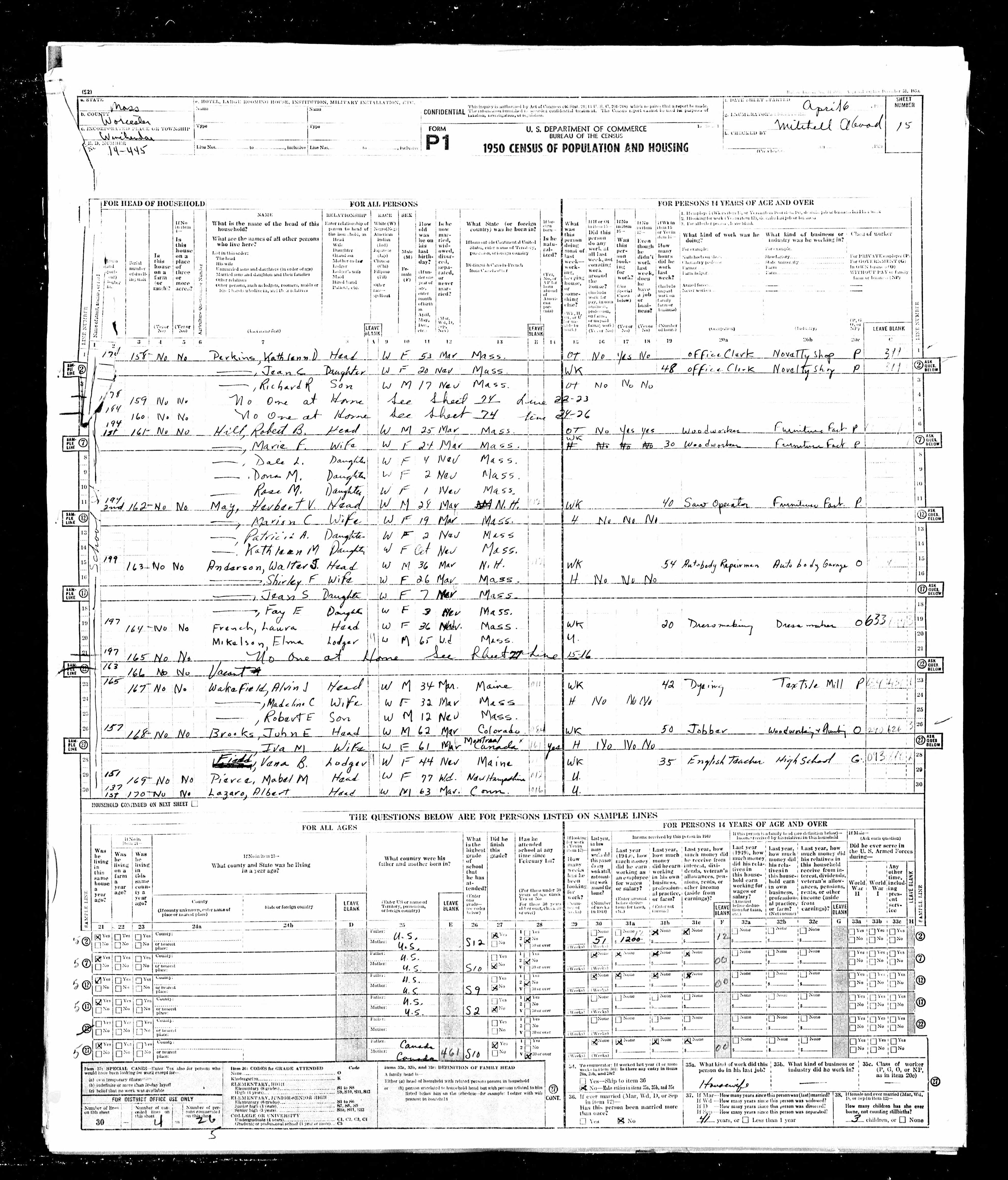 Recensement fédéral américain 1950