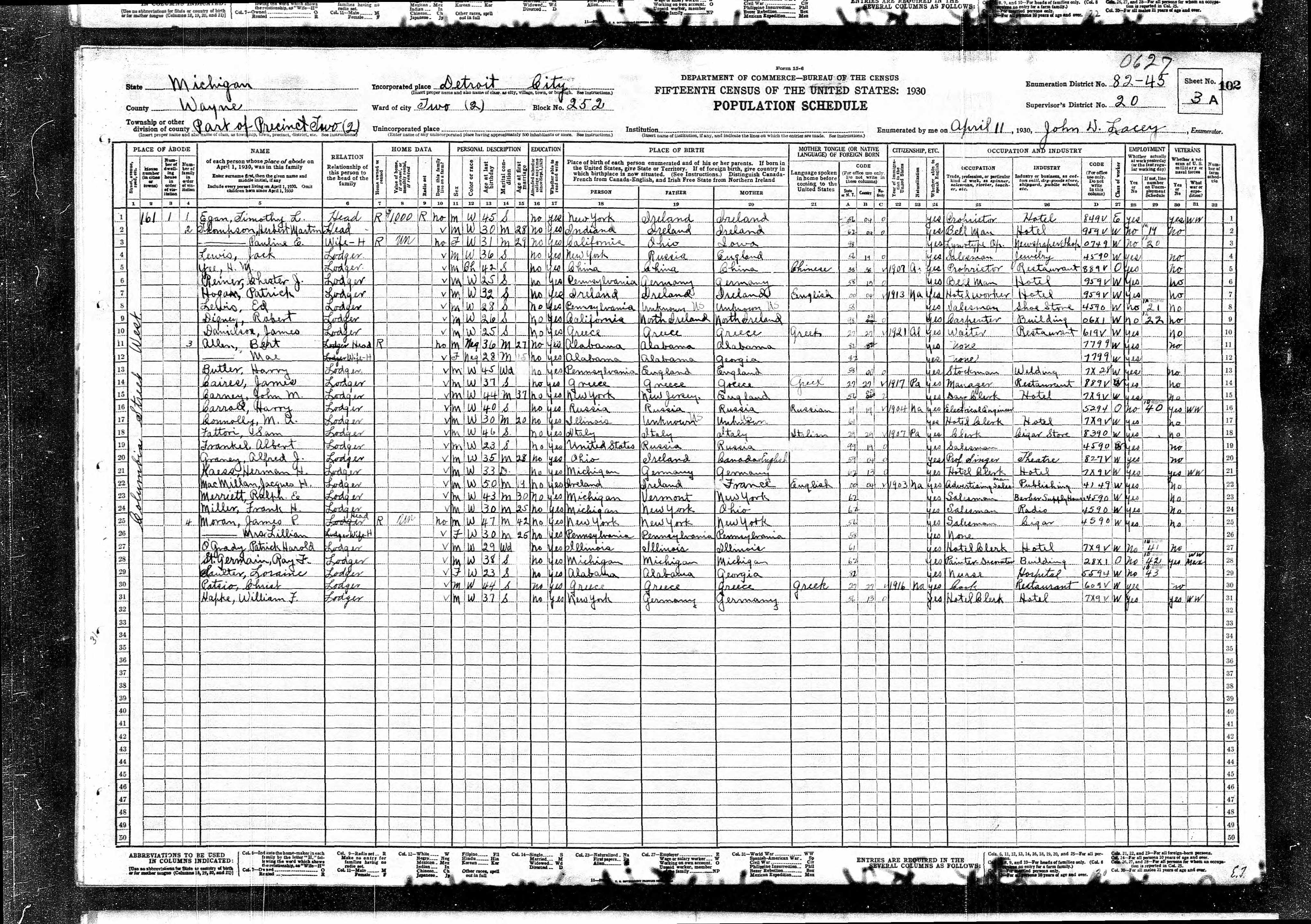 Recensement fédéral américain 1930