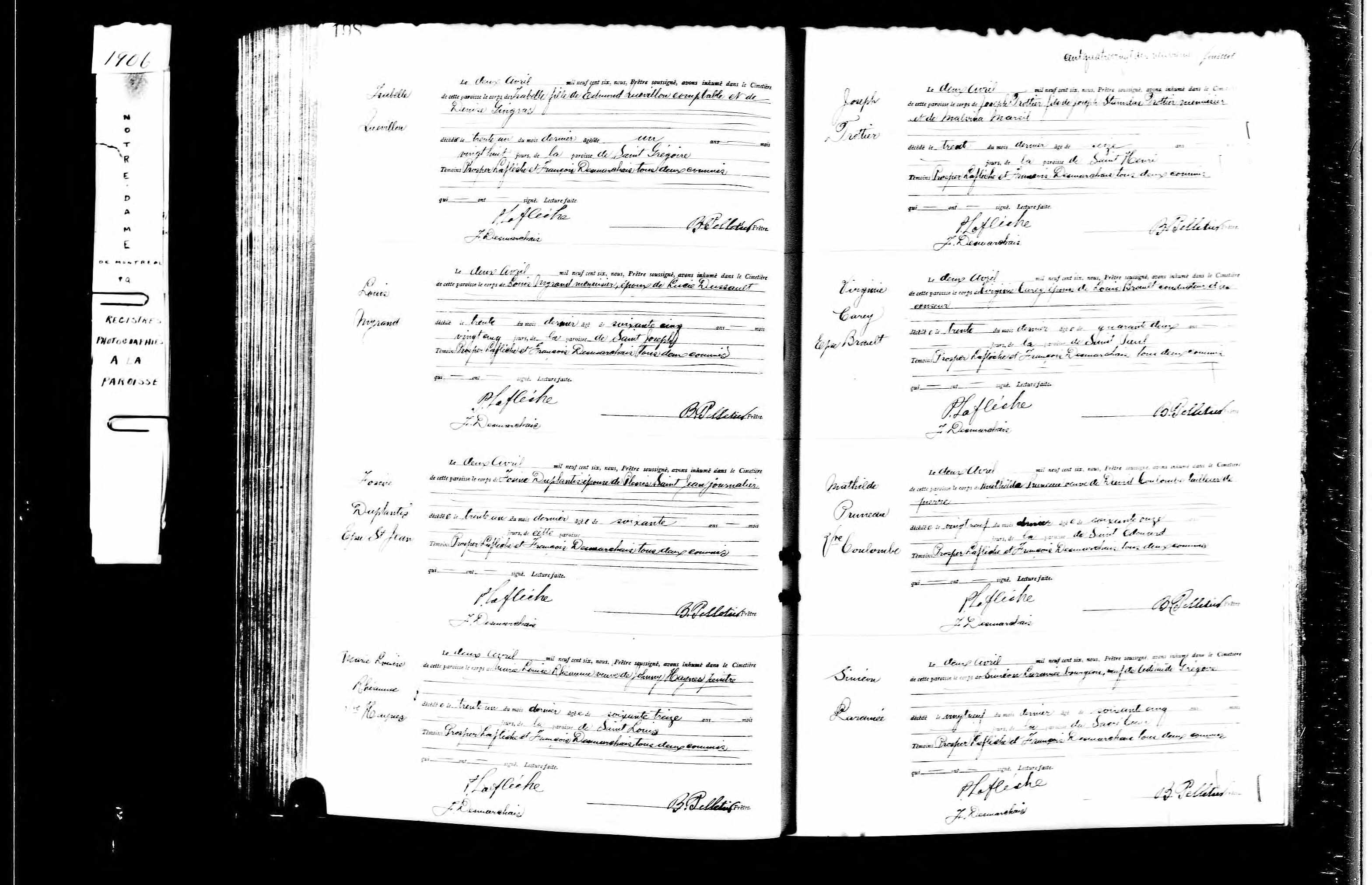 Acte de sépulture