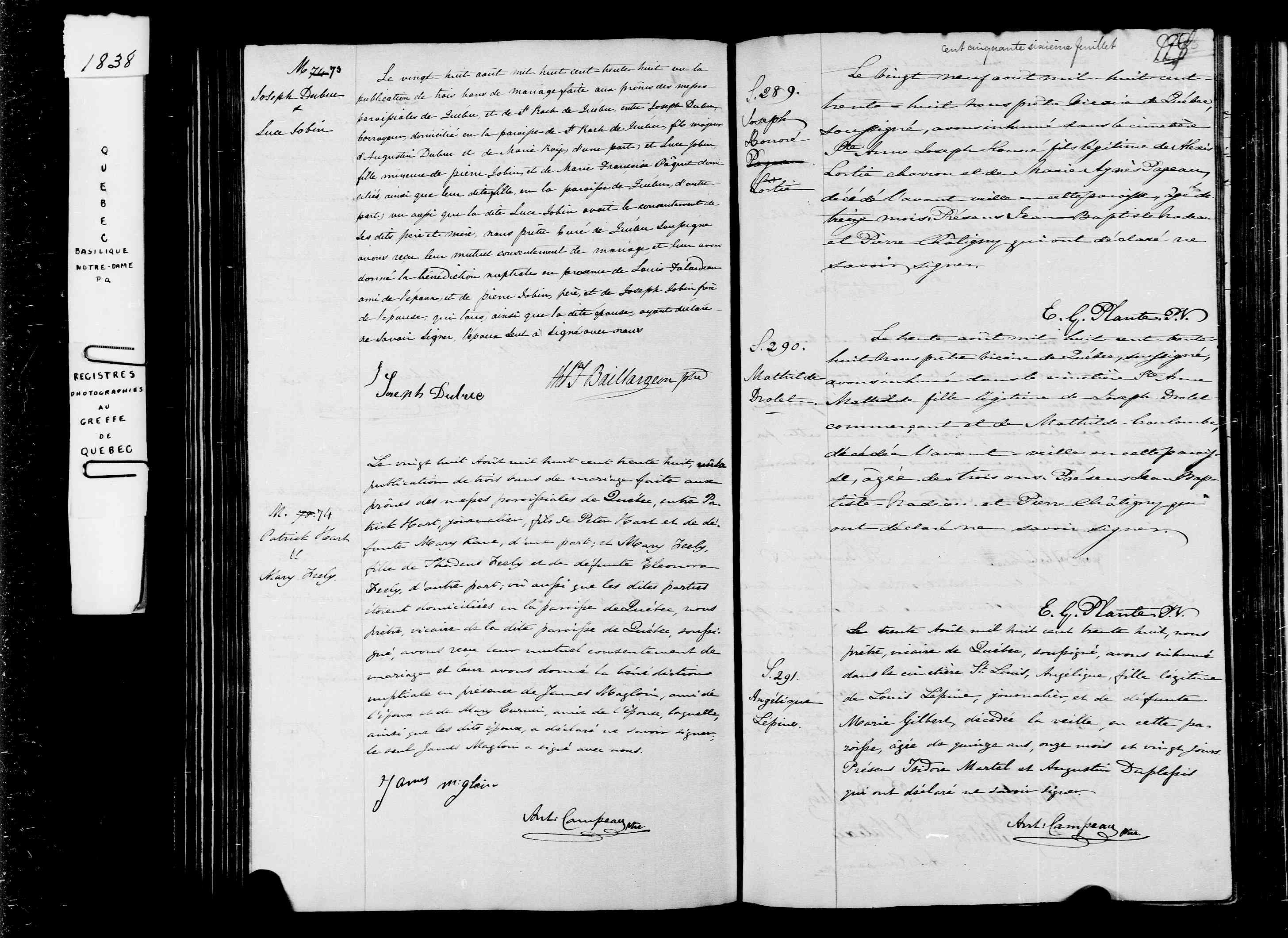 Acte de sépulture
