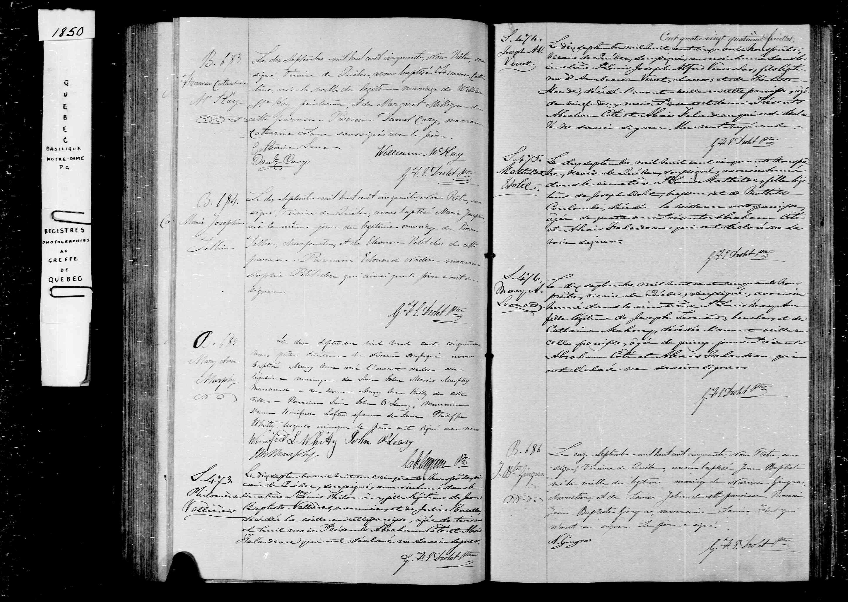 Acte de sépulture