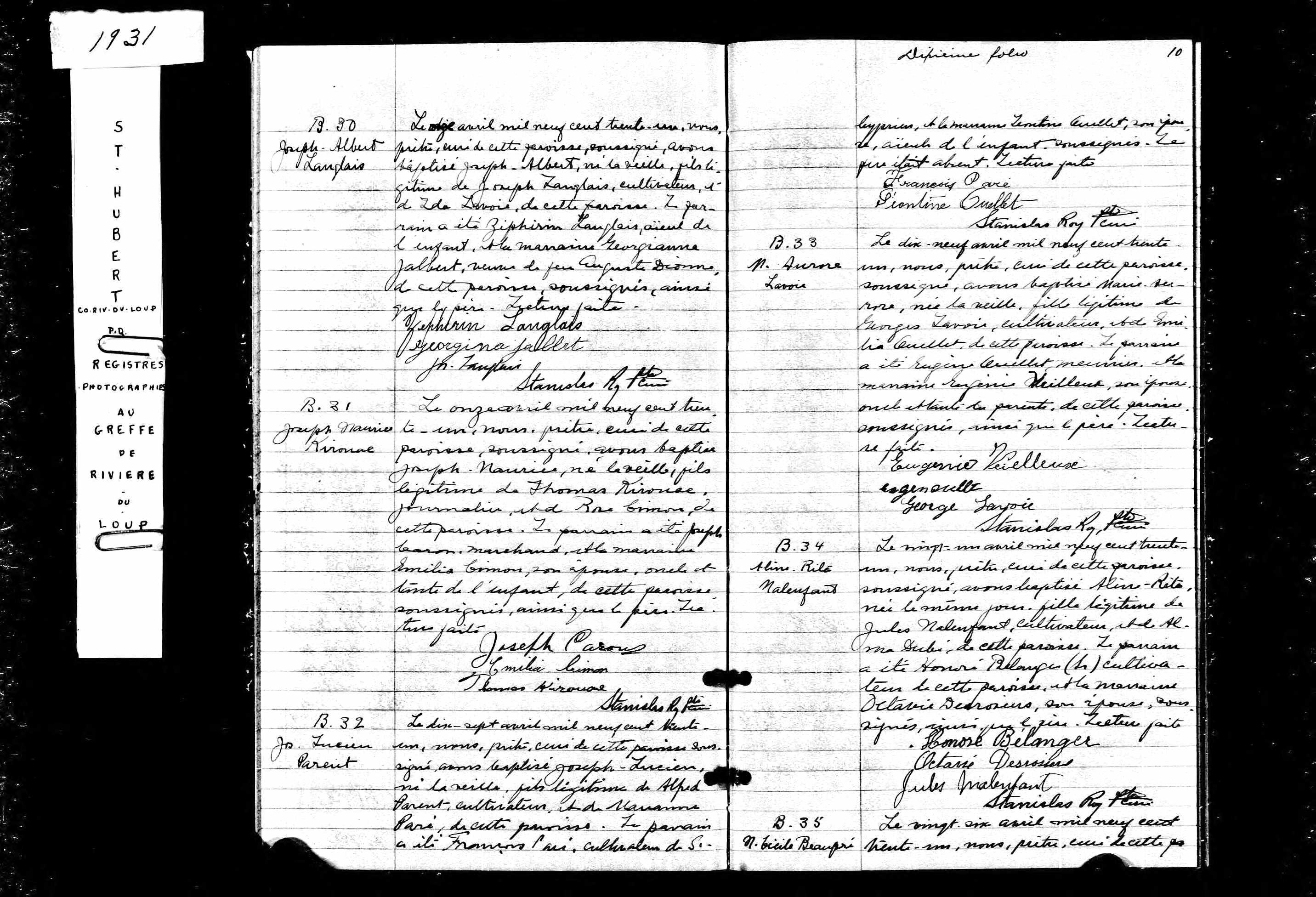 Acte de baptême