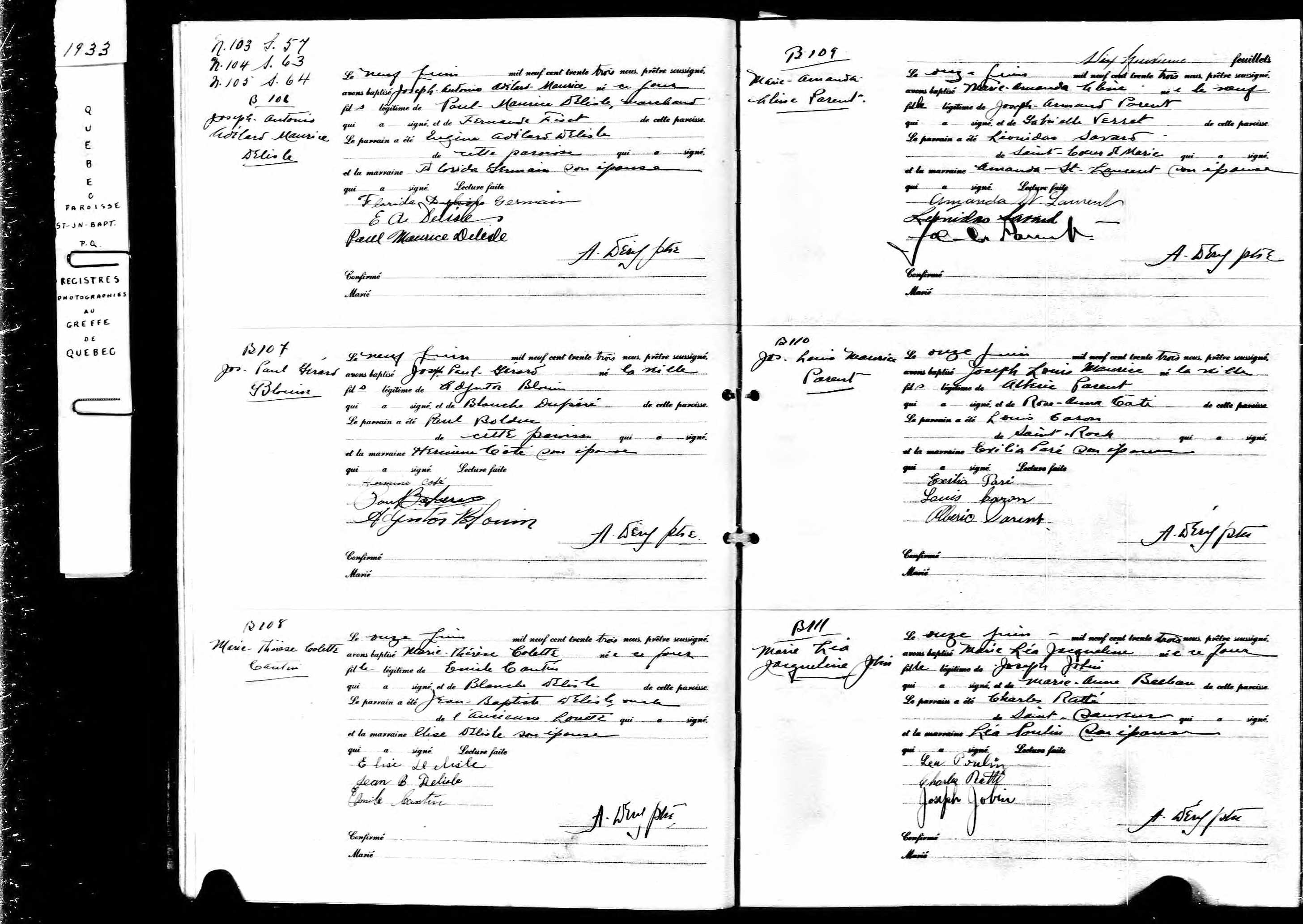 Acte de baptême