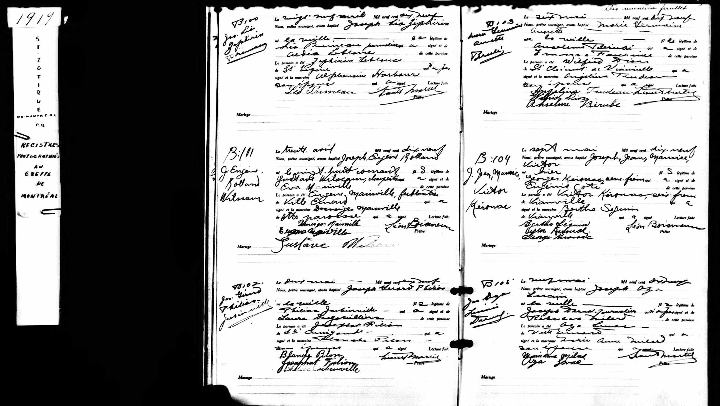 Acte de baptême
