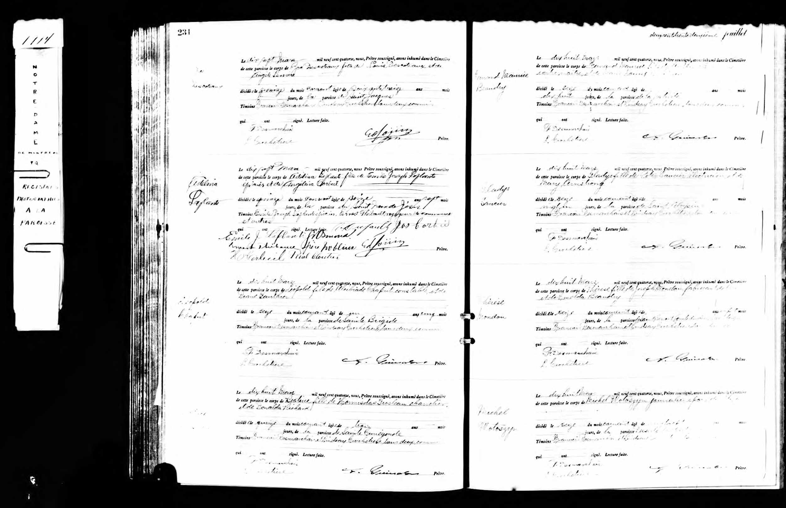 Acte de sépulture
