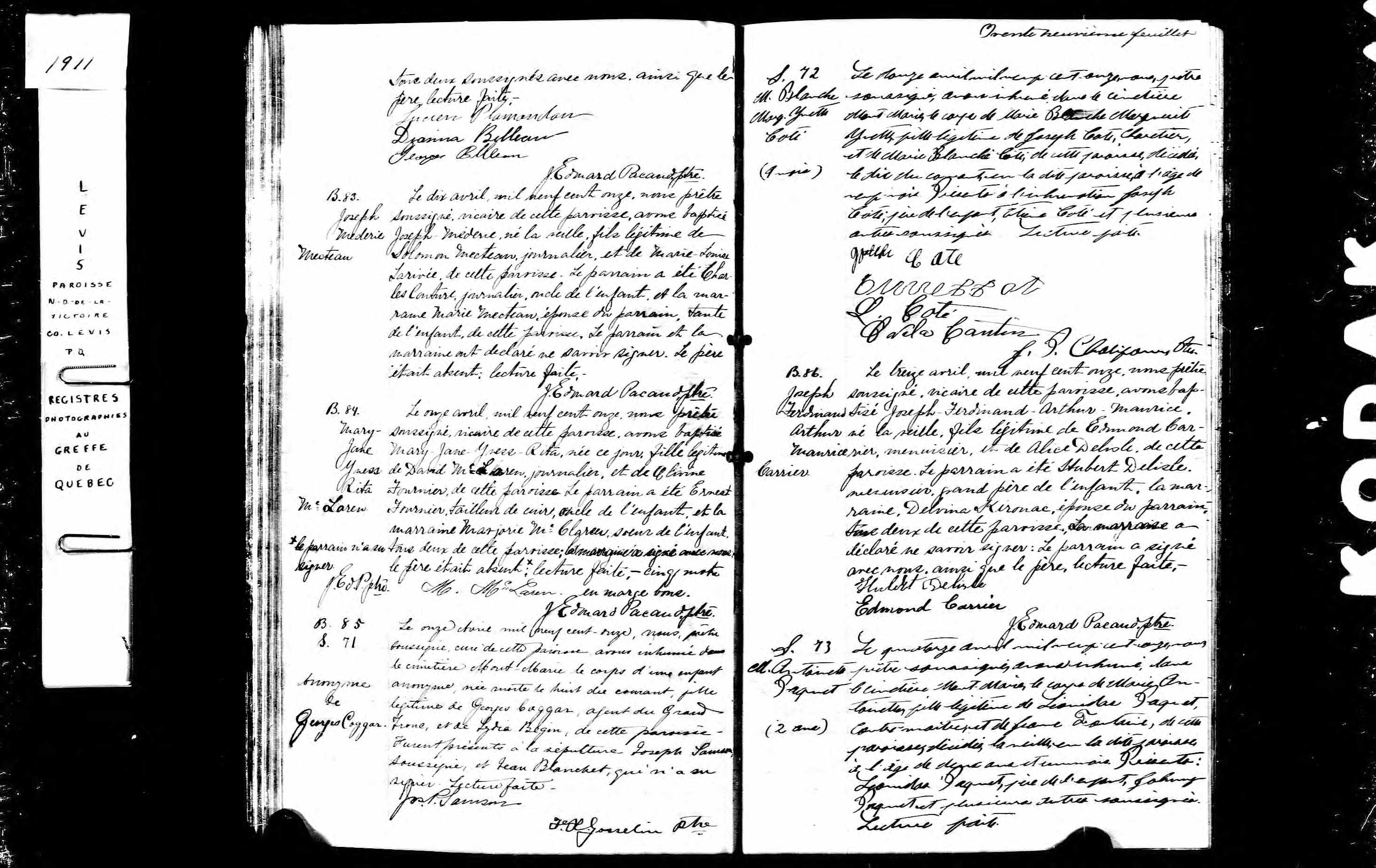 Acte de baptême