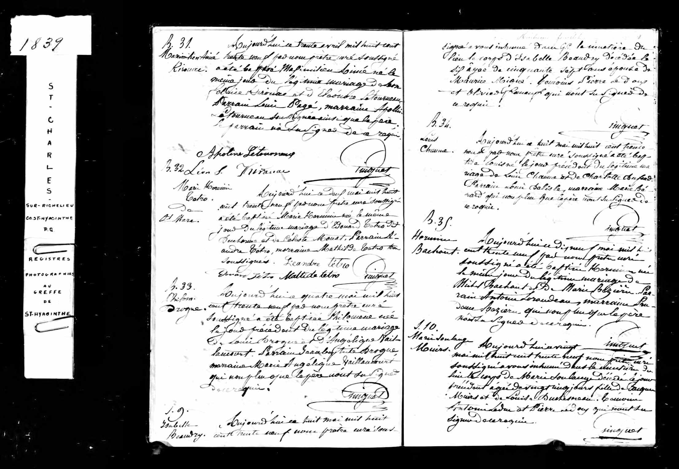 Acte de baptême Acte de baptême