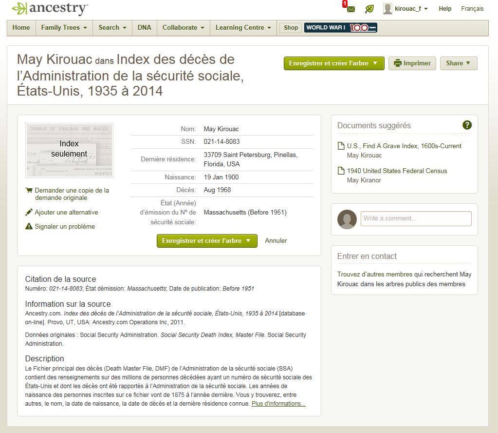 Mention de la date de naissance