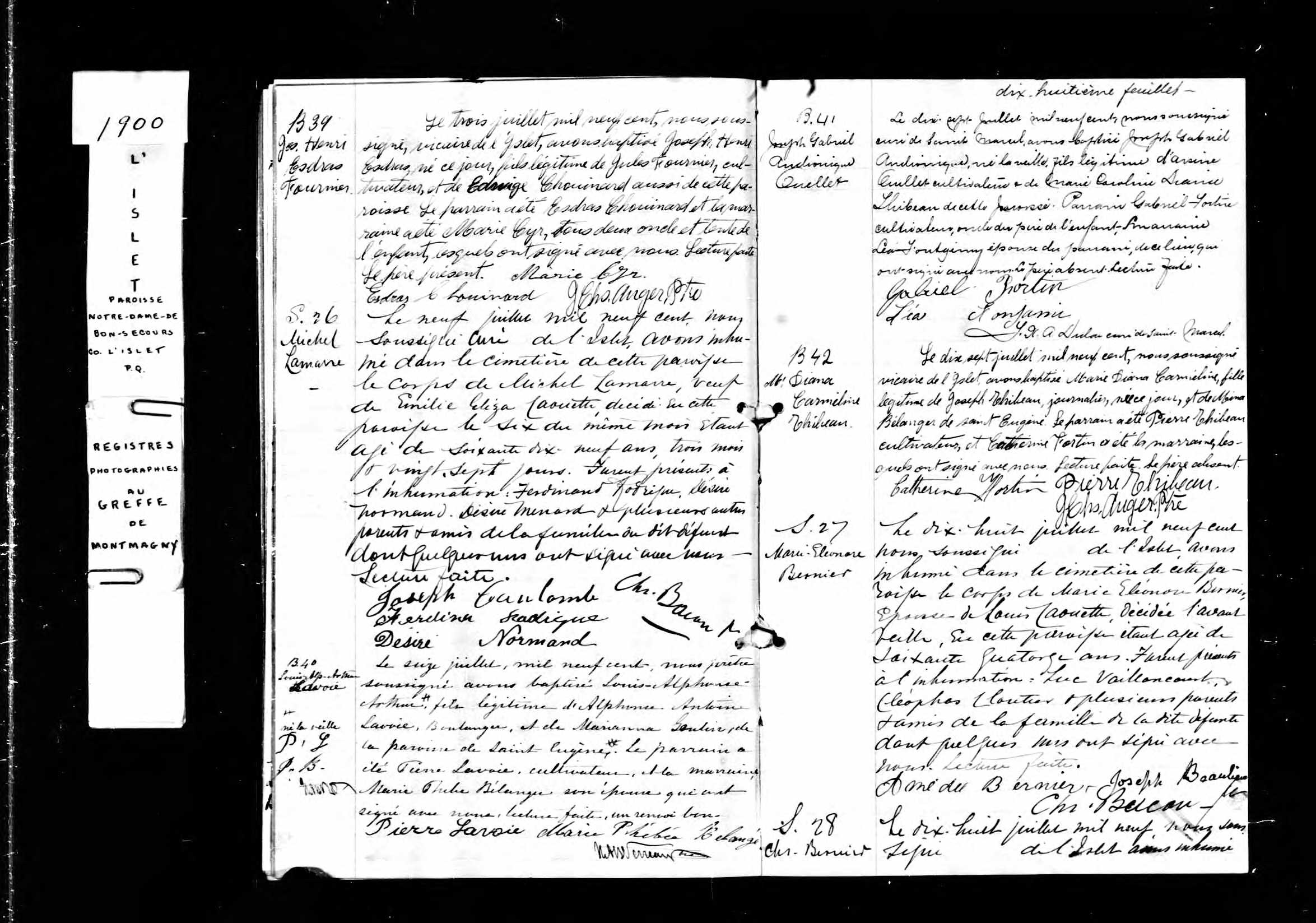 Acte de sépulture