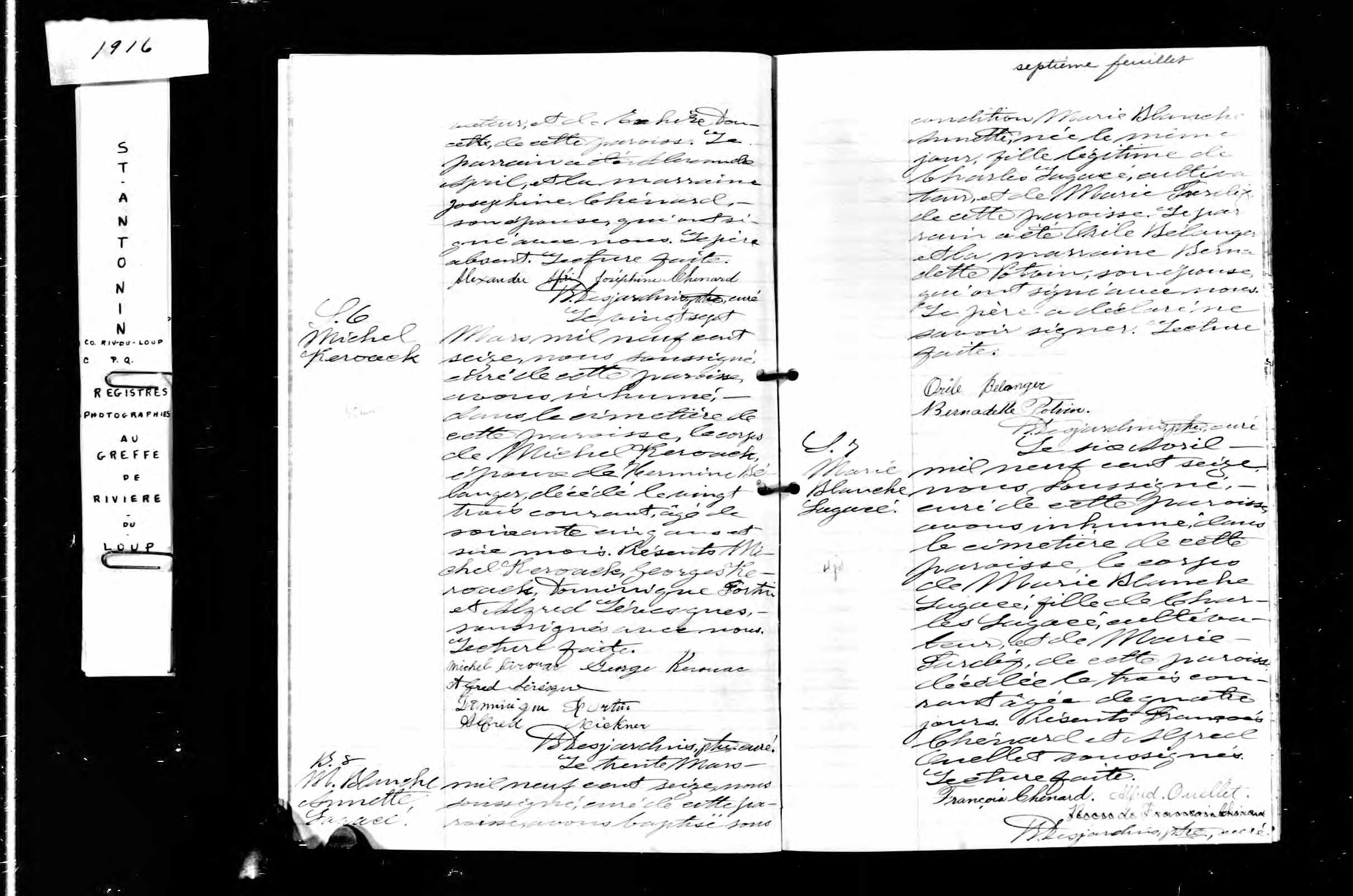 Acte de sépulture
