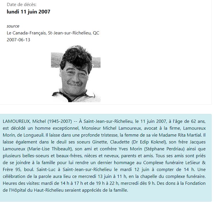 Nécrologie Nécrologie