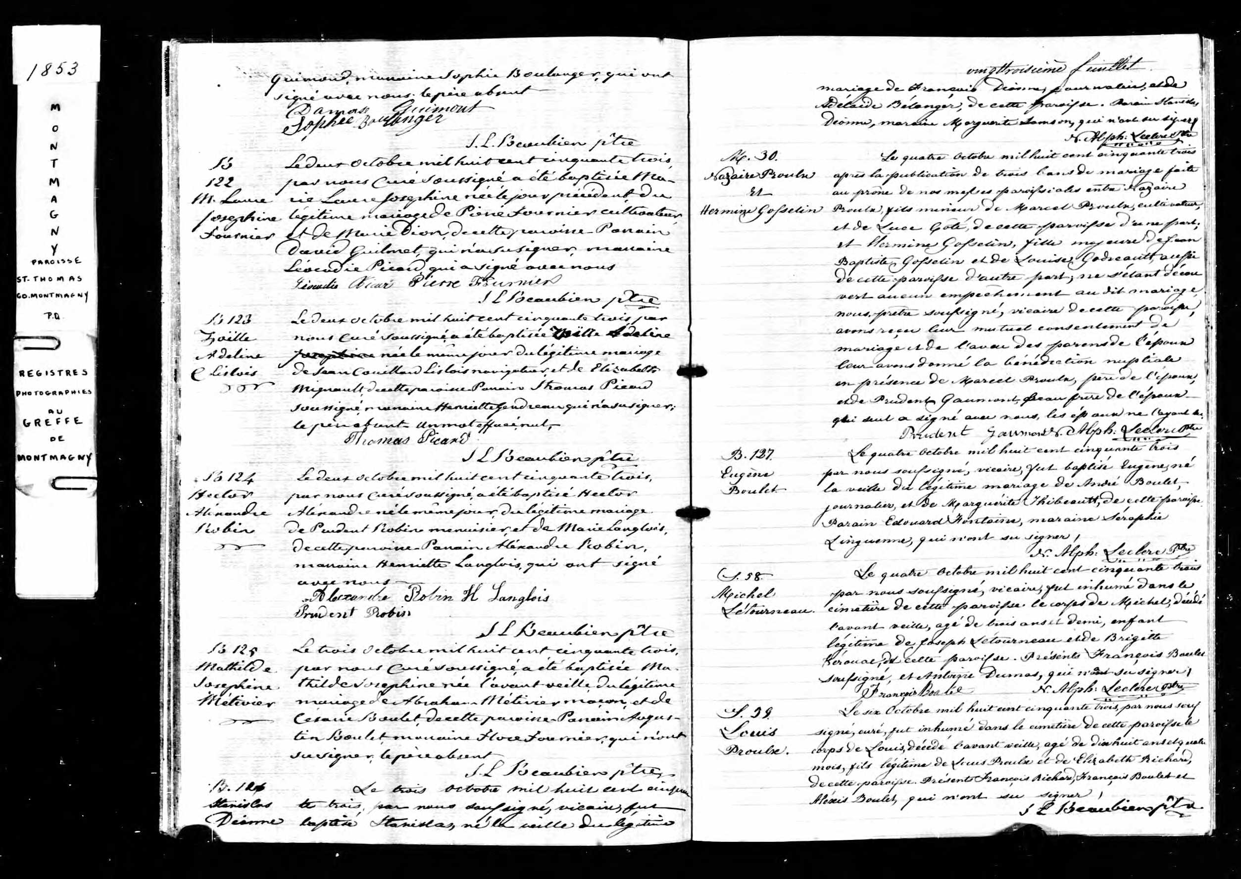 Acte de sépulture