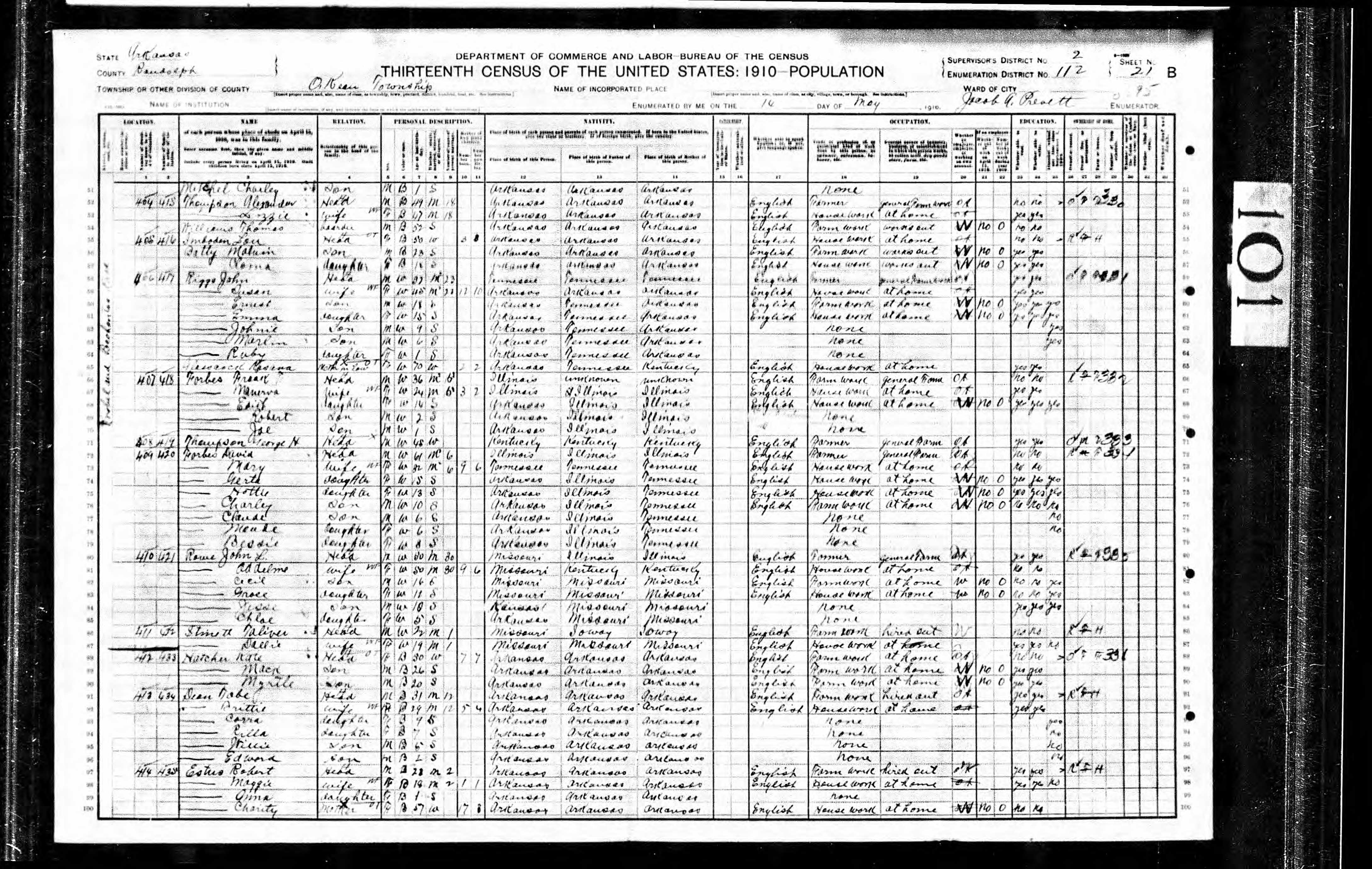 Recensement fédéral américain 1910