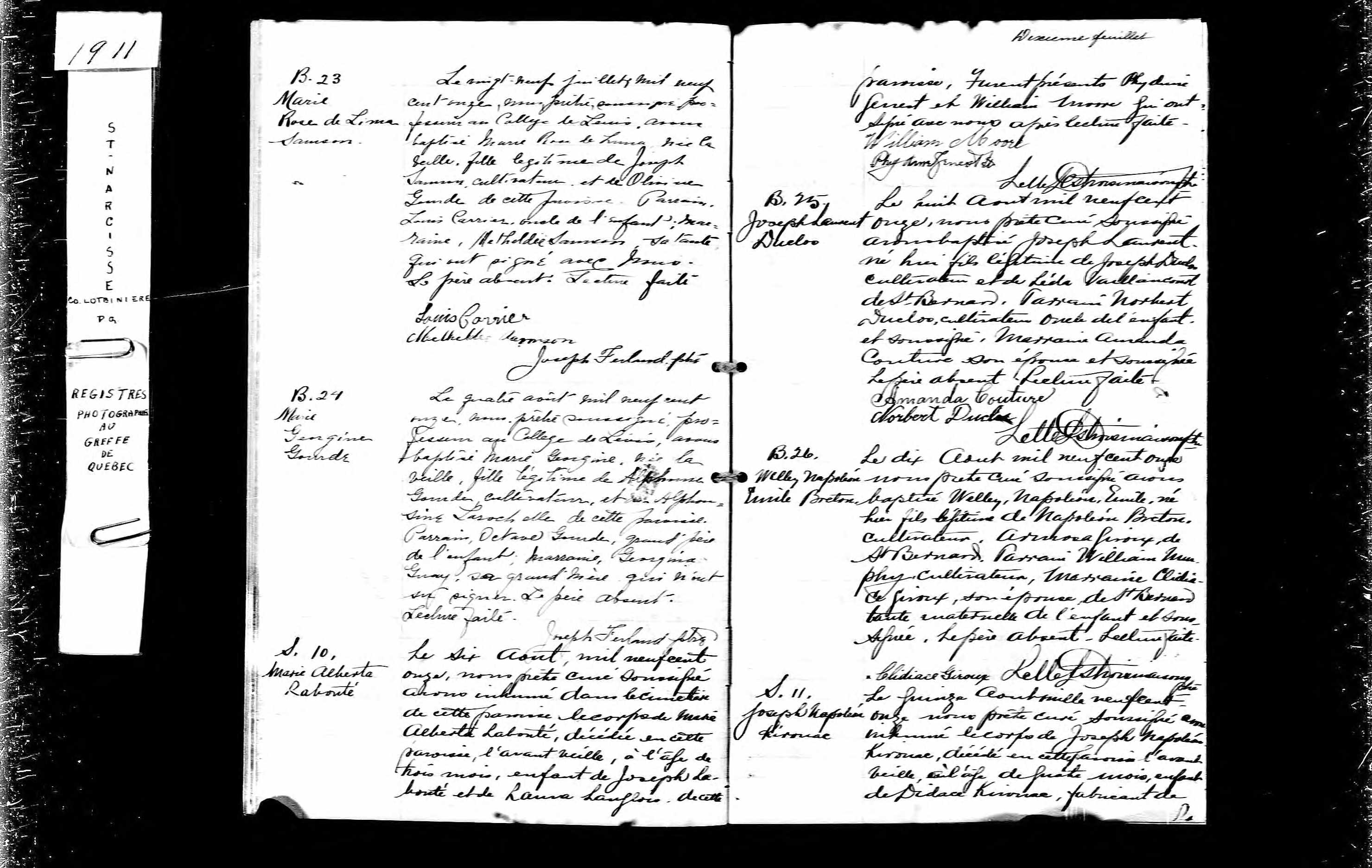  Acte de sépulture