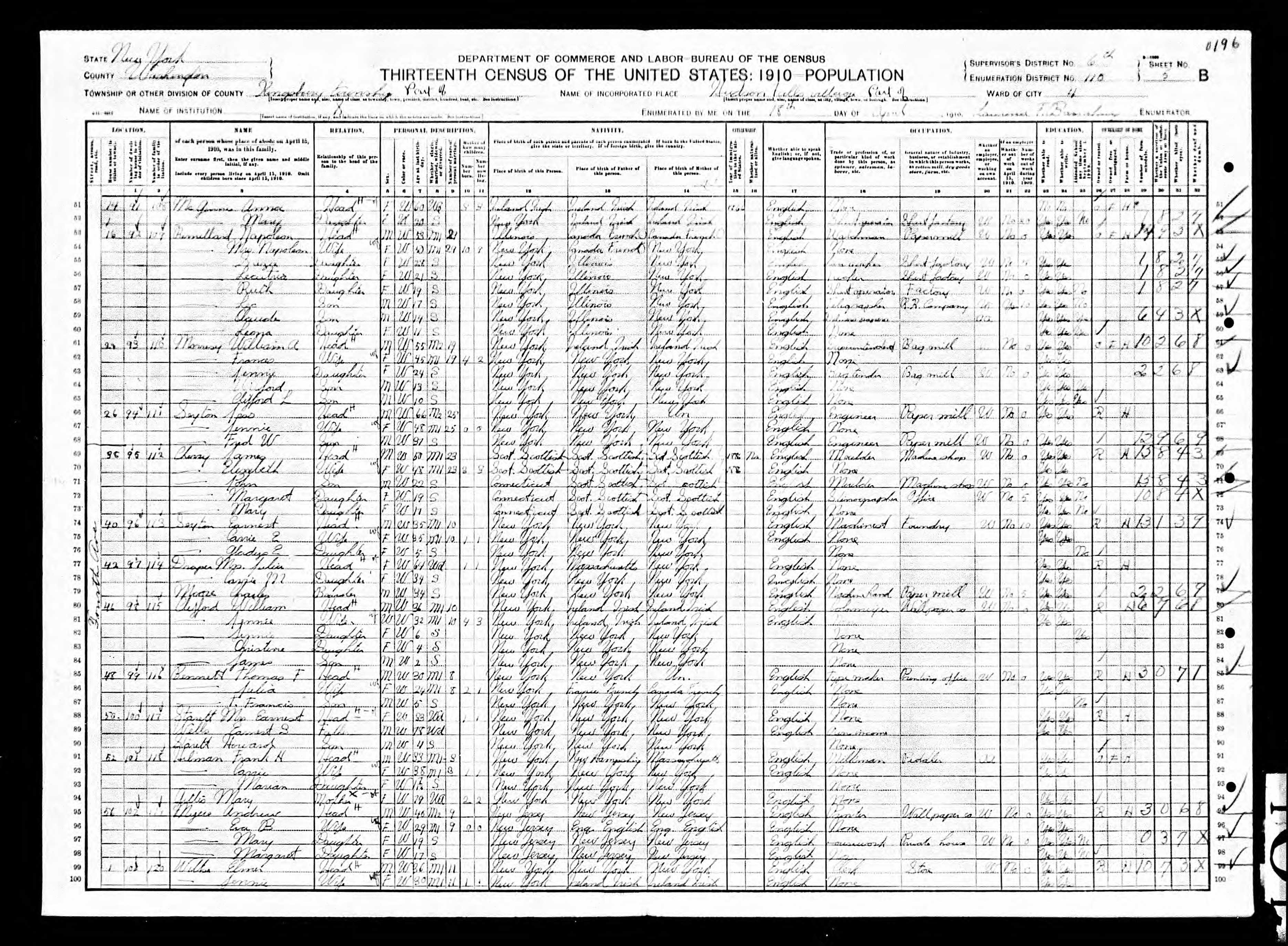 Recensement fédéral américain 1910