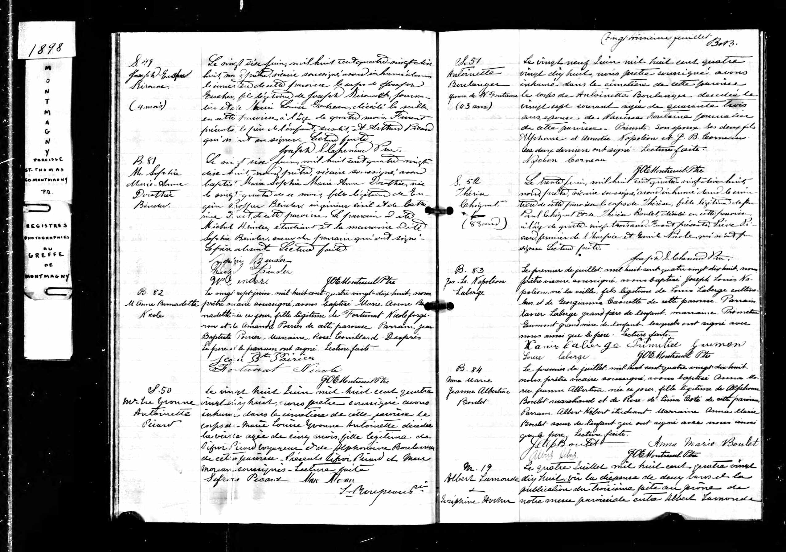 Acte de sépulture