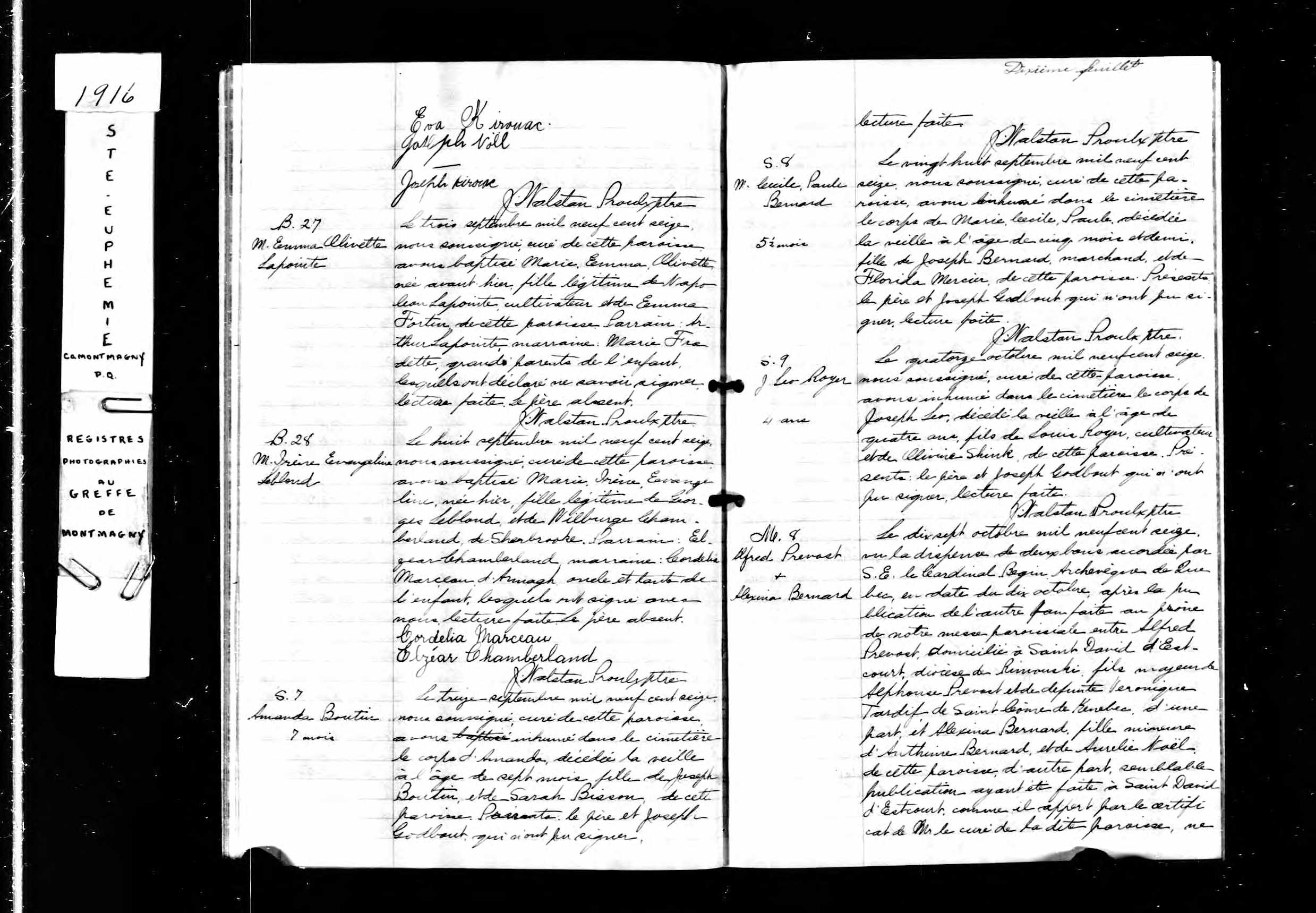 Acte de sépulture