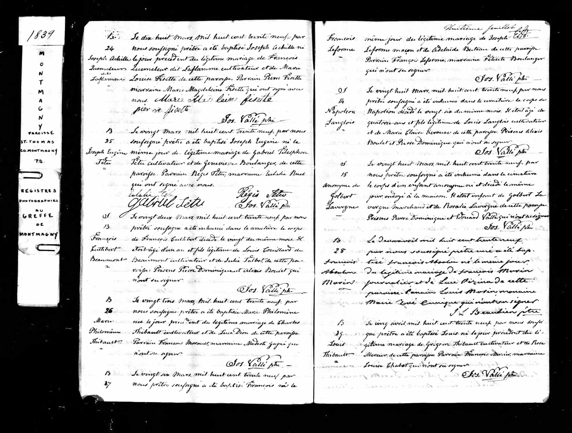 Acte de sépulture