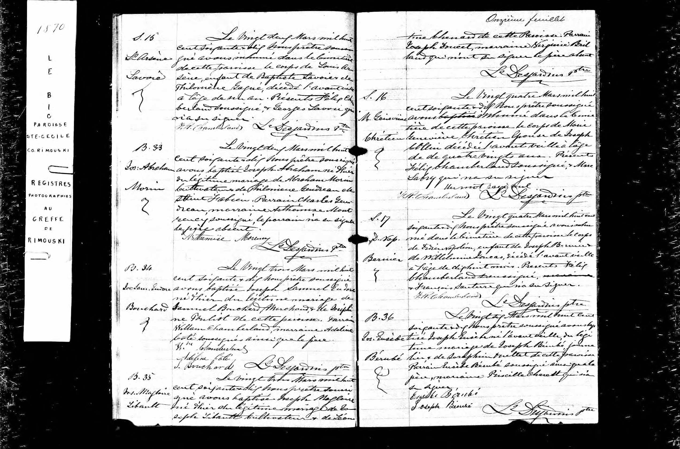 Acte de sépulture