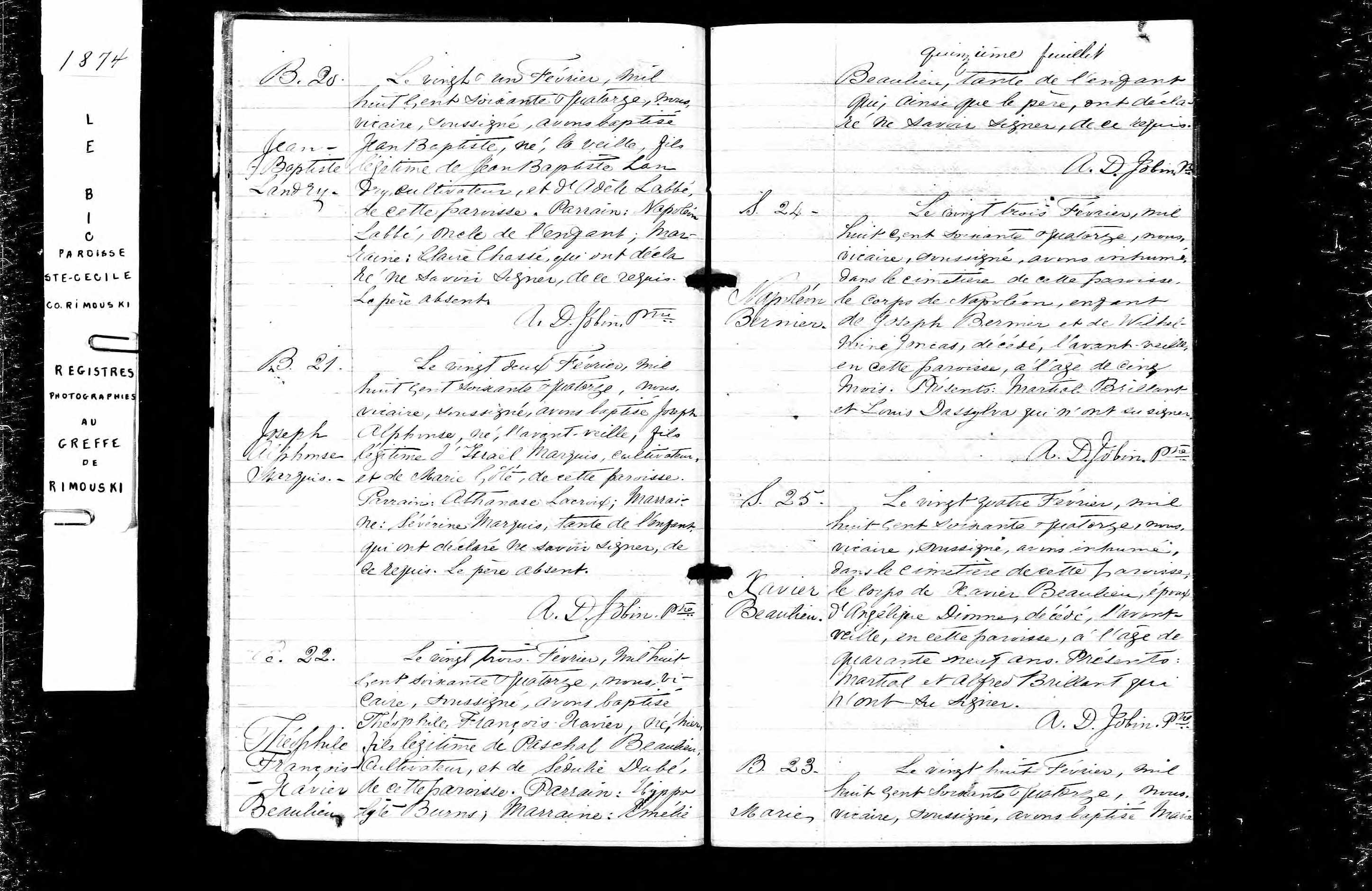 Acte de sépulture