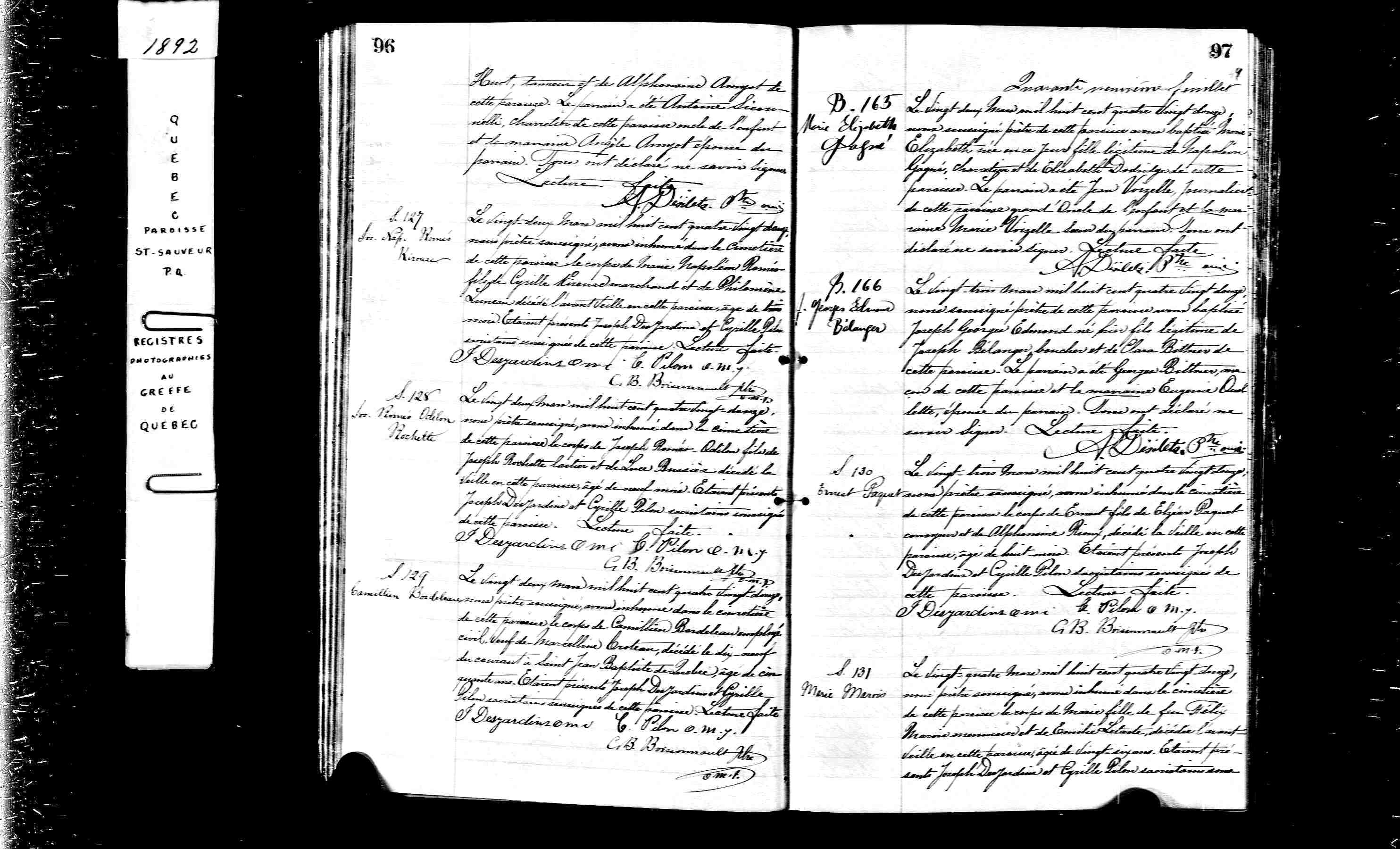 Acte de sépulture
