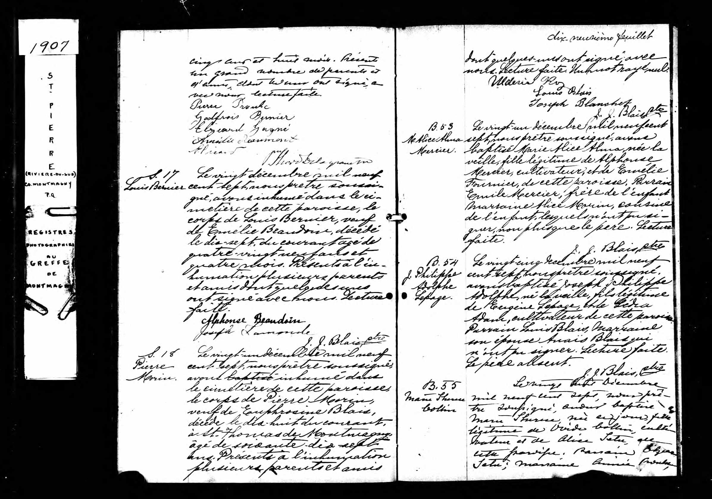  Acte de sépulture