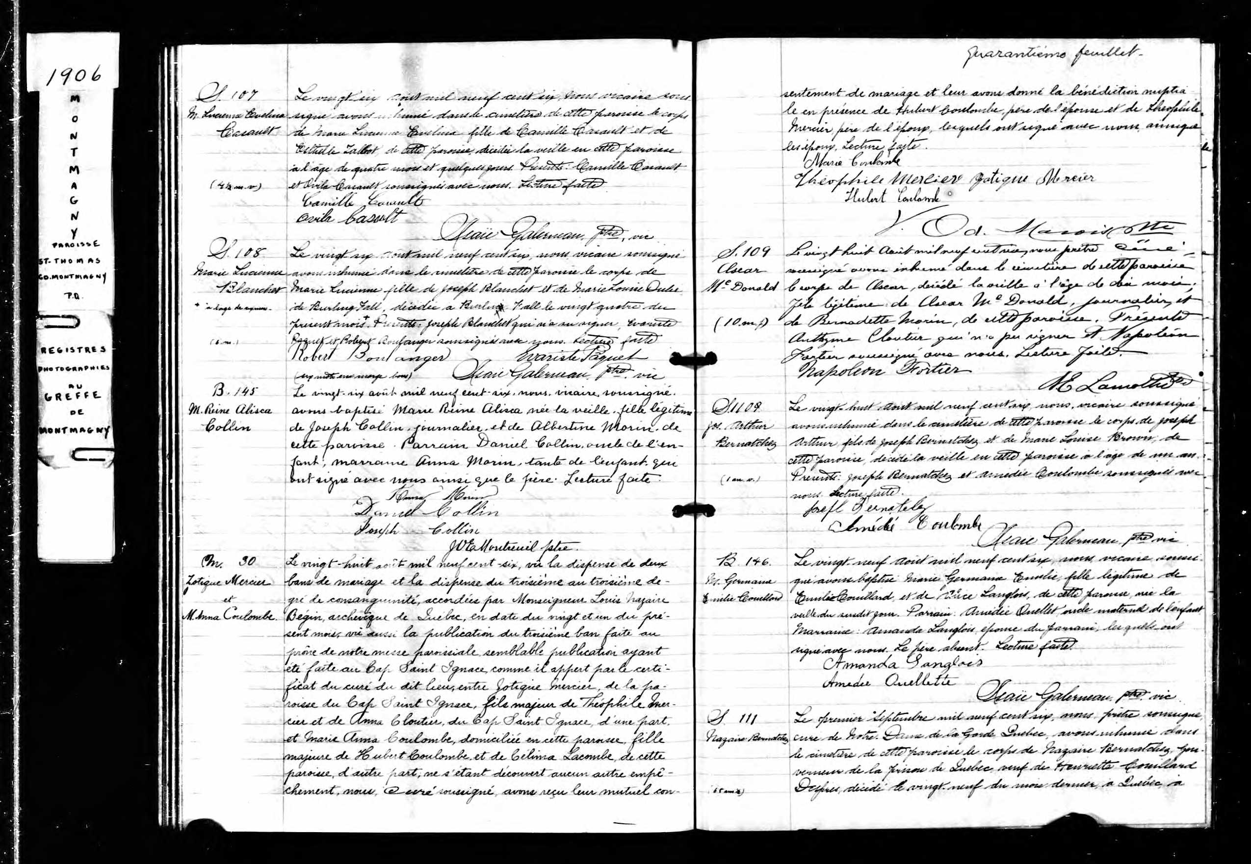  Acte de sépulture