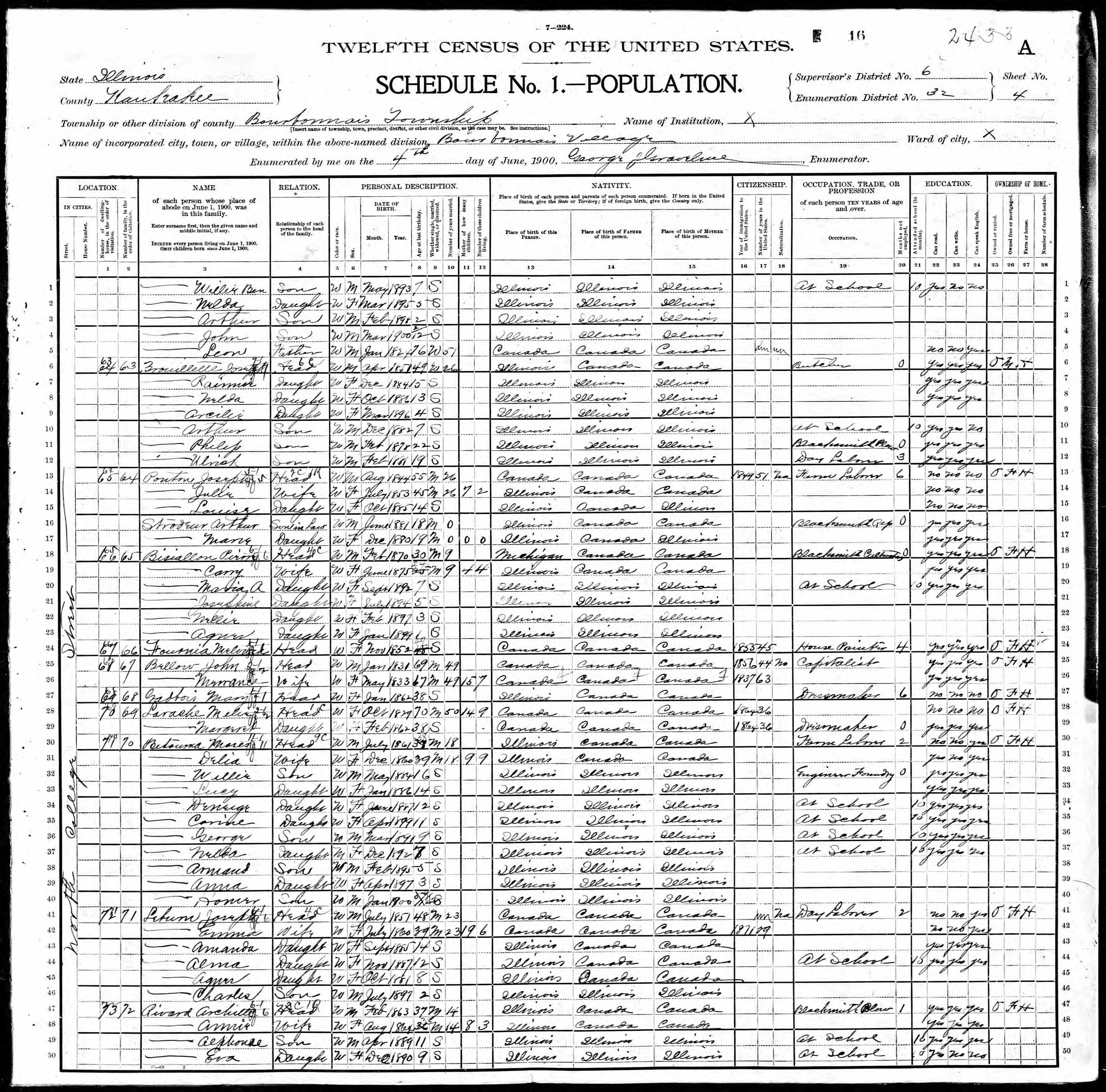Recensement fédéral américain 1900