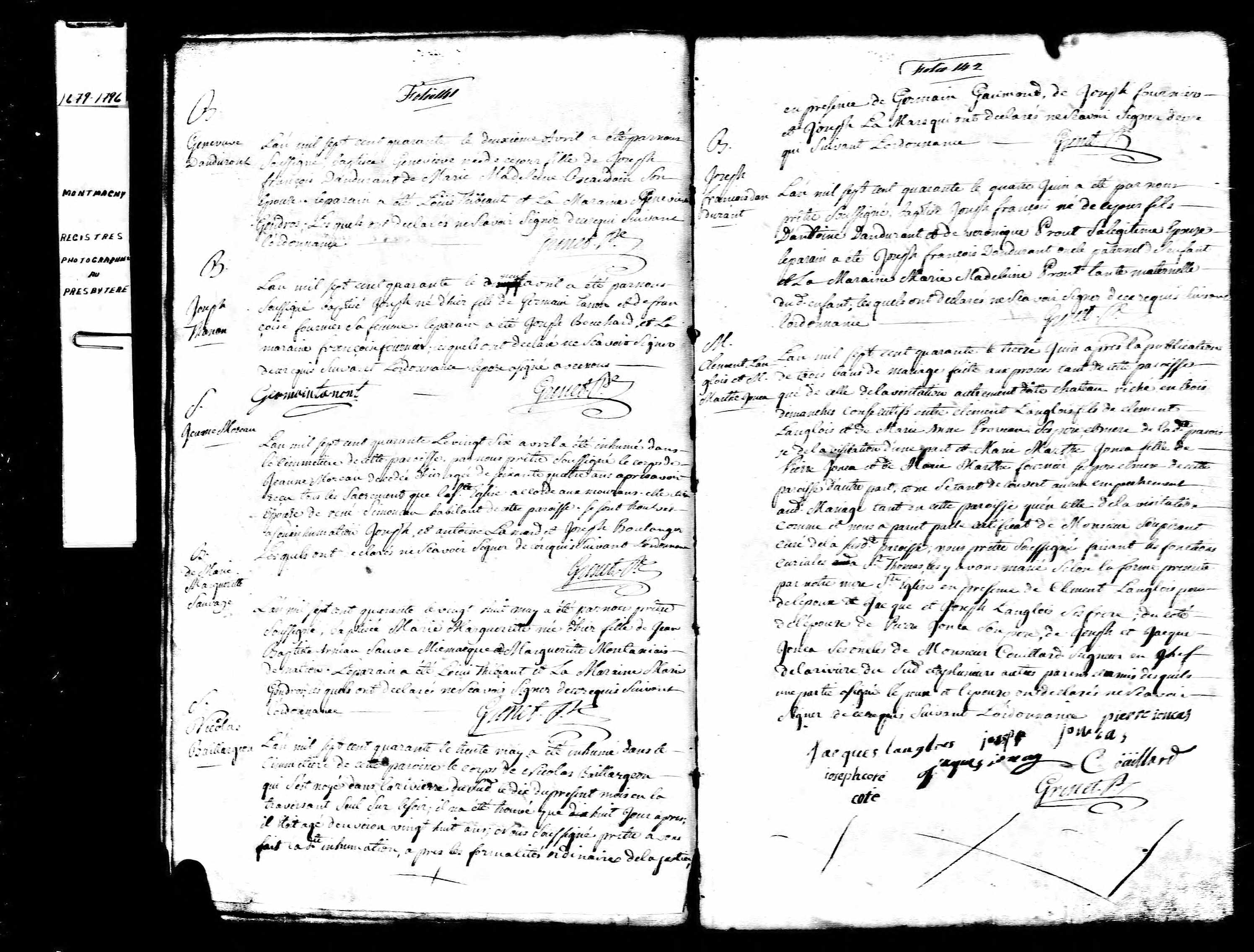 Acte de sépulture