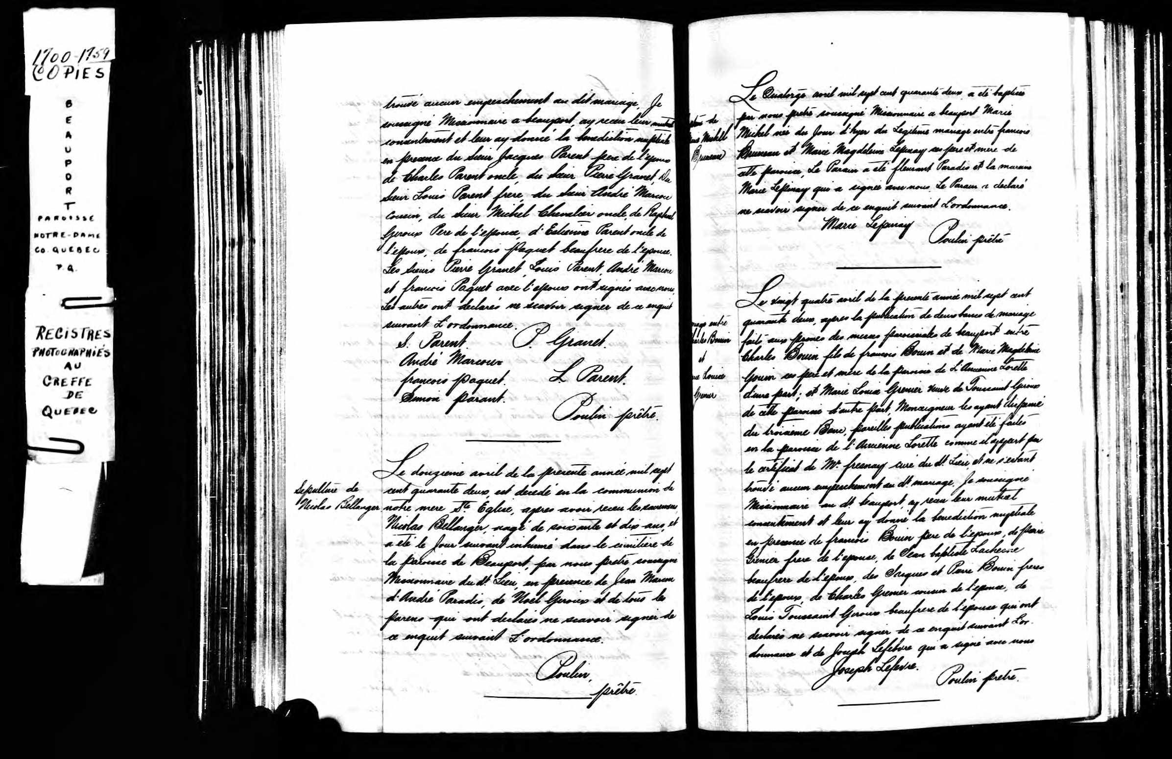 Acte de sépulture