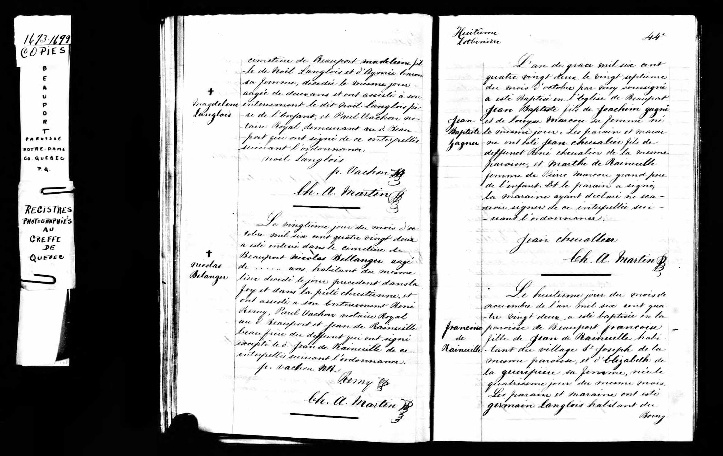 Acte de sépulture