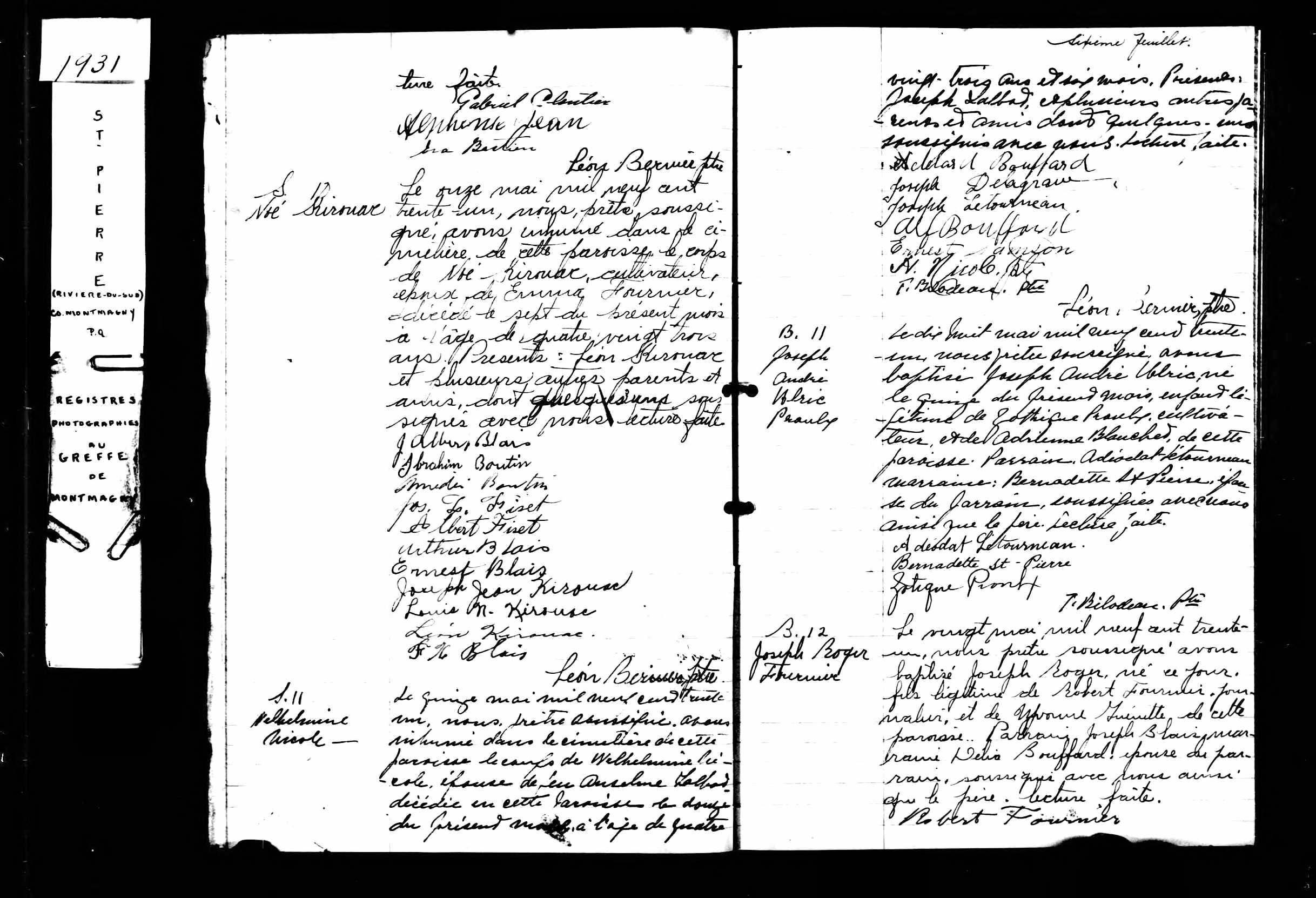 Acte de sépulture