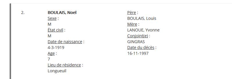 Mention du décès