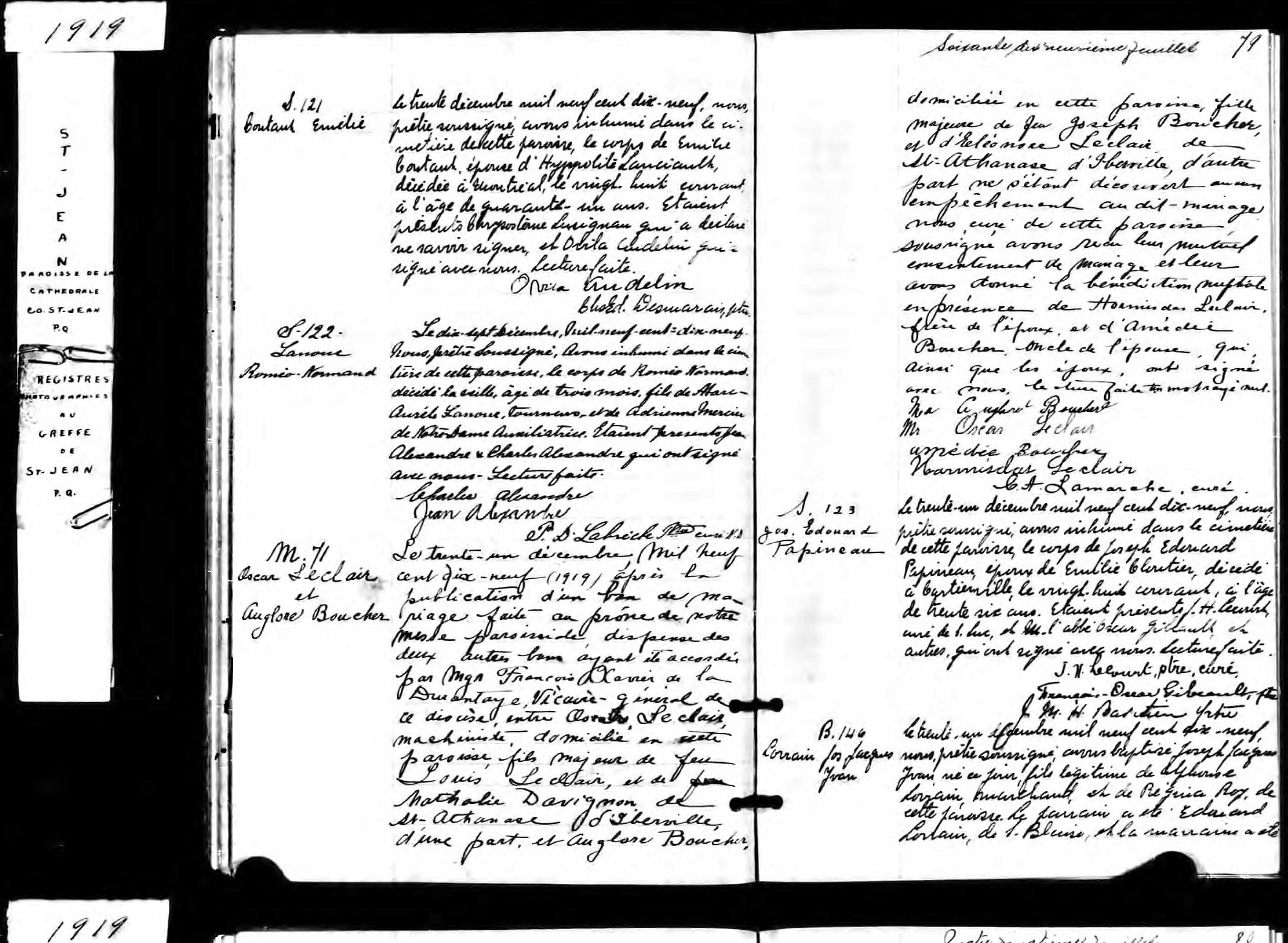 Acte de sépulture