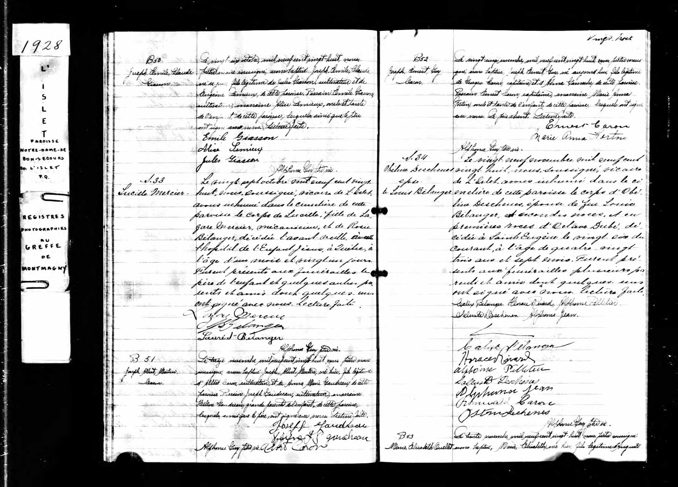 Acte de sépulture