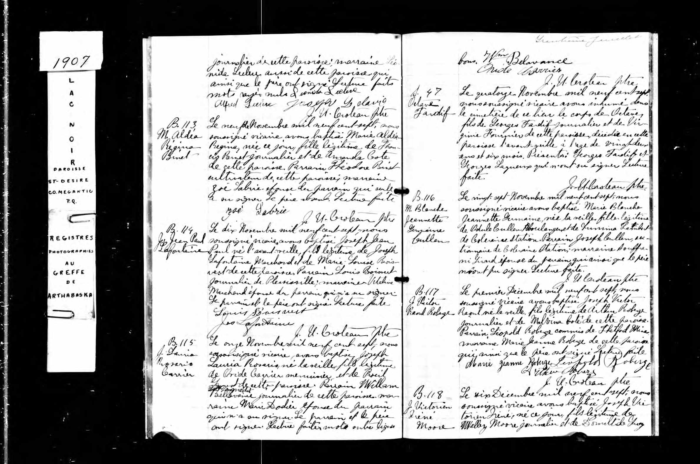 Acte de sépulture