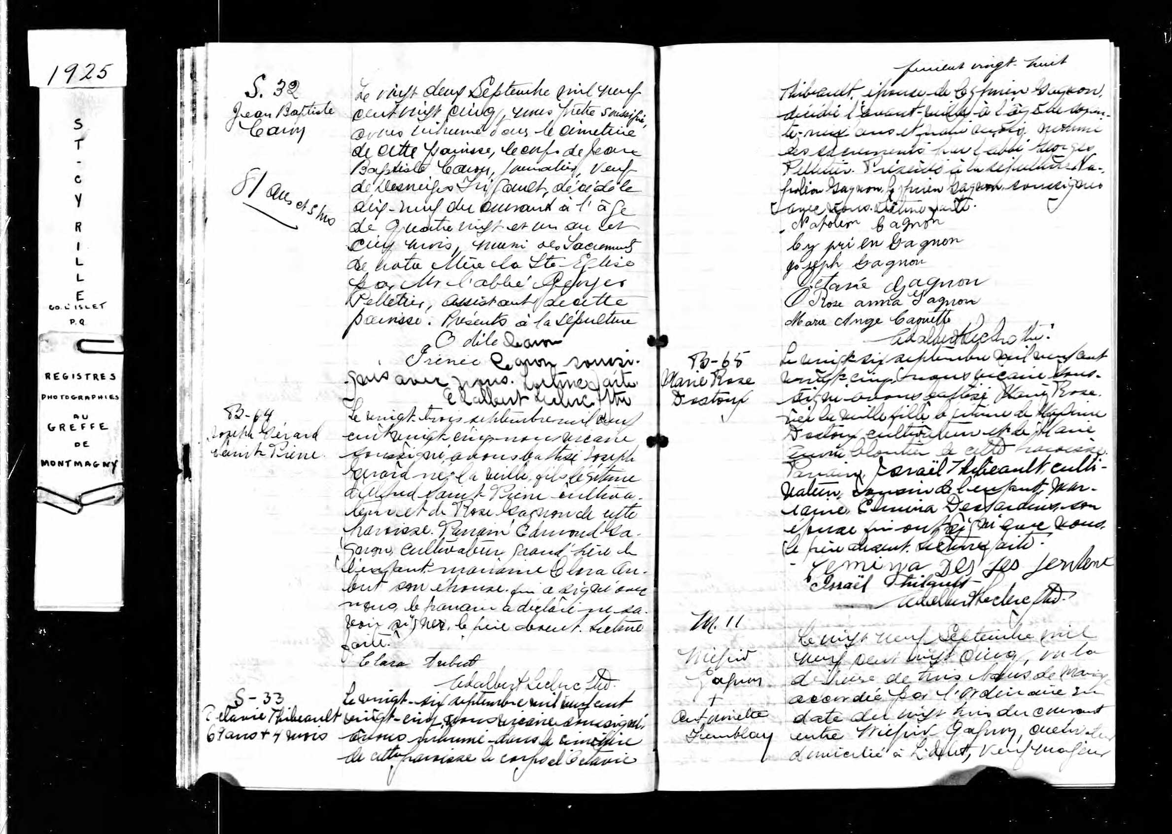 Acte de sépulture
