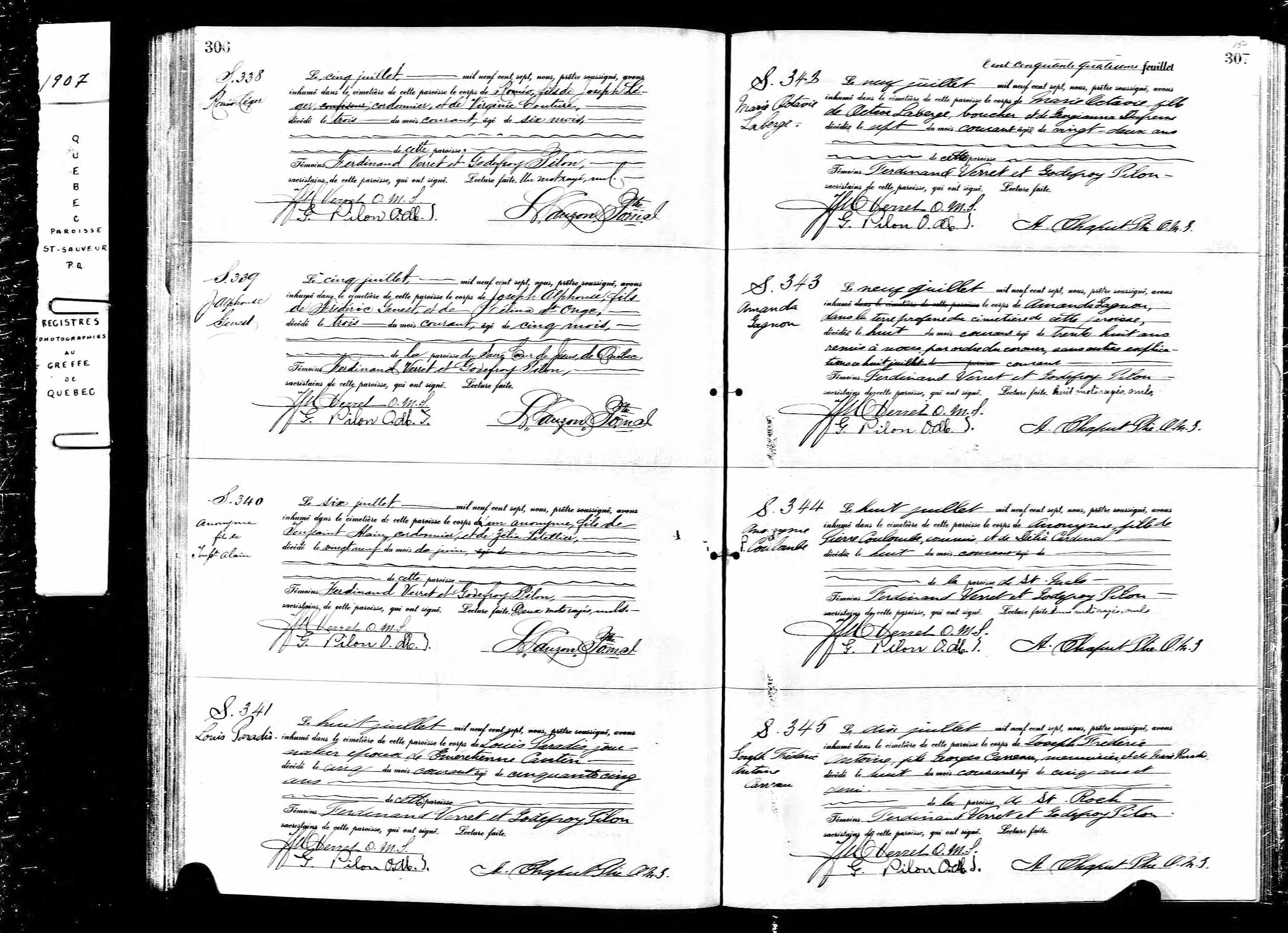 Acte de sépulture