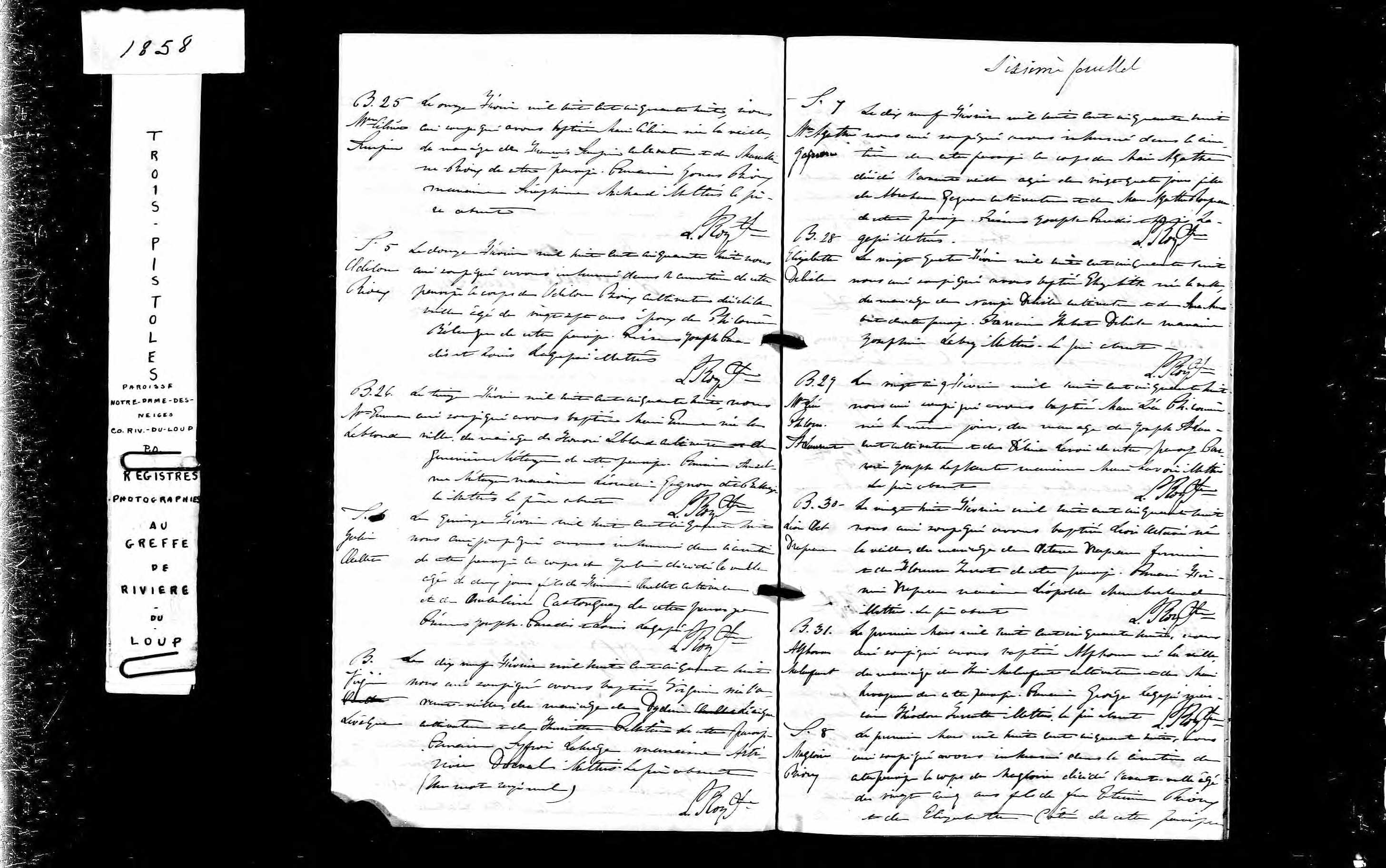 Acte de sépulture